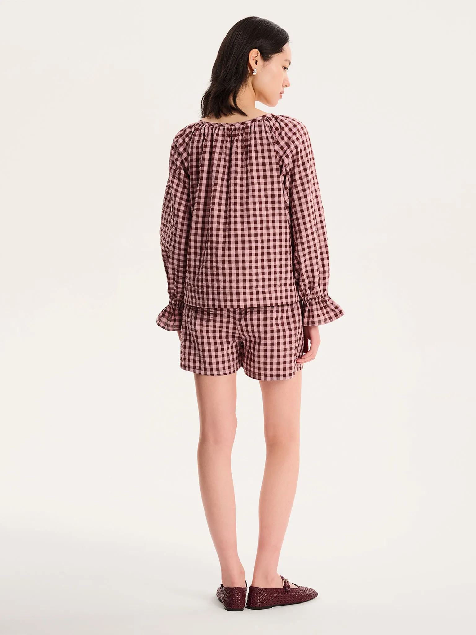 Joshua Checked Shorts sold by Omnes product image thumbnail 2