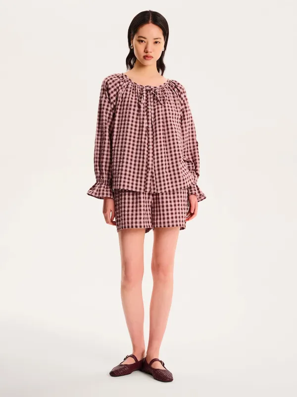 Dianne Gingham Shirt made by Omnes