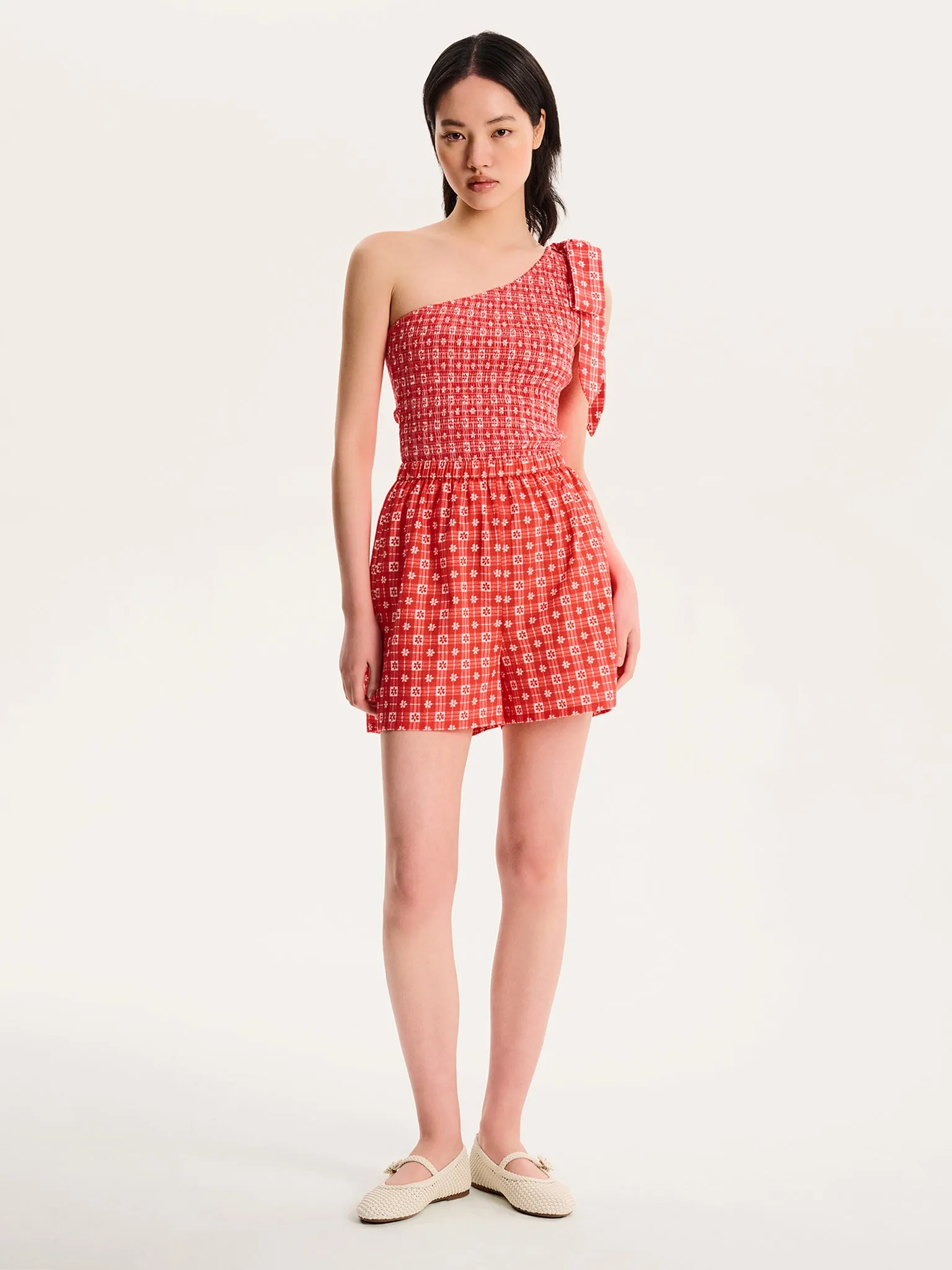 Joshua Gingham Floral Shorts sold by Omnes product image thumbnail 4