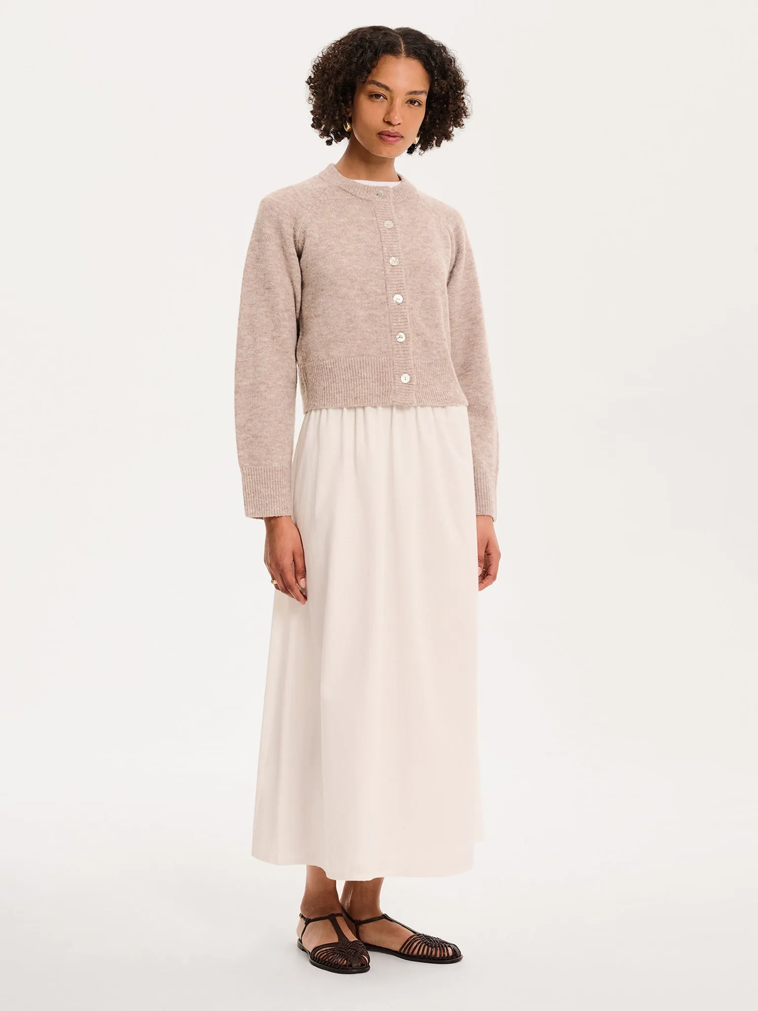 August Cardigan in Oatmeal sold by Omnes product image thumbnail 5