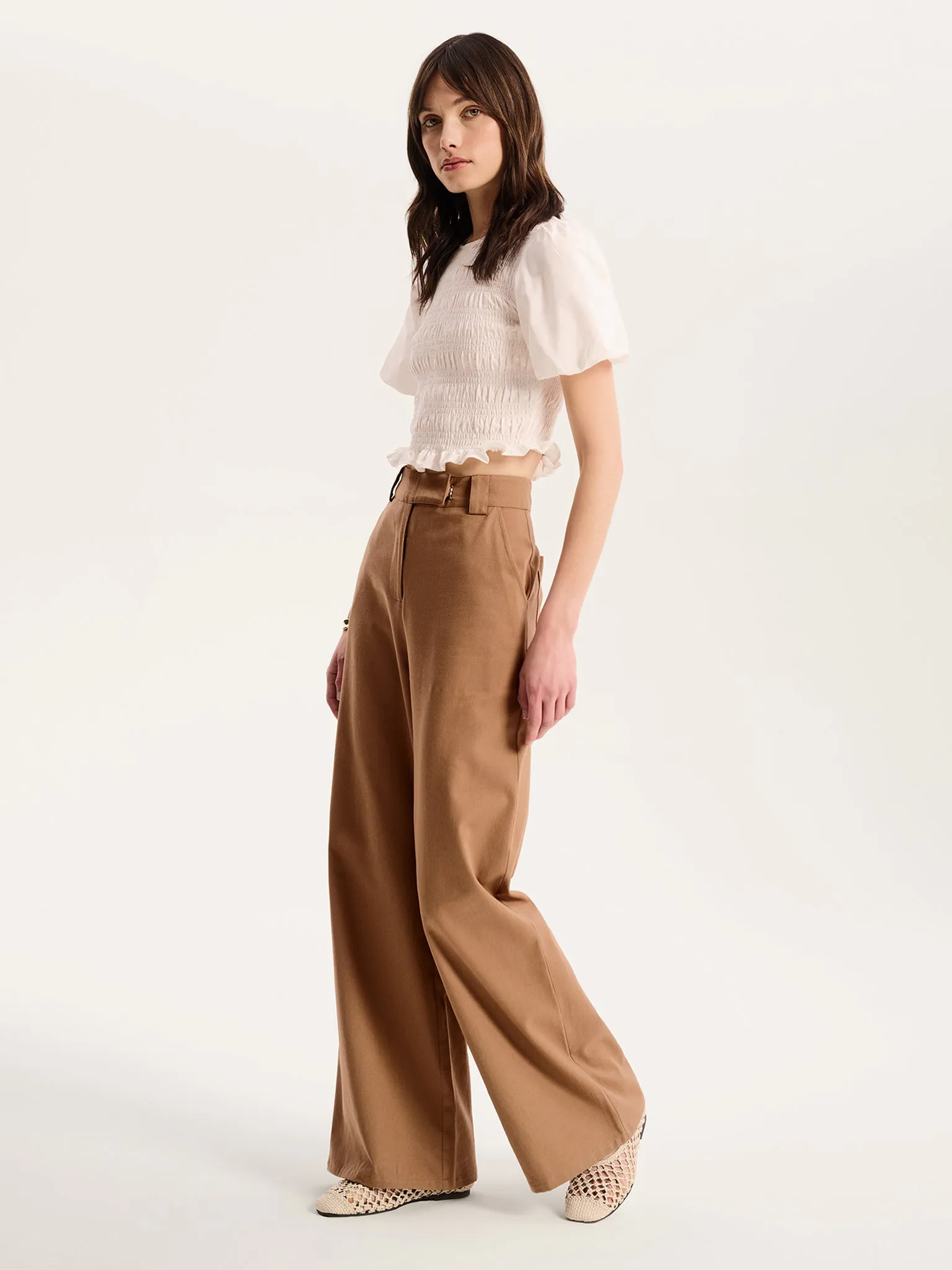 Clarice Trouser in Tan sold by Omnes product image thumbnail 2