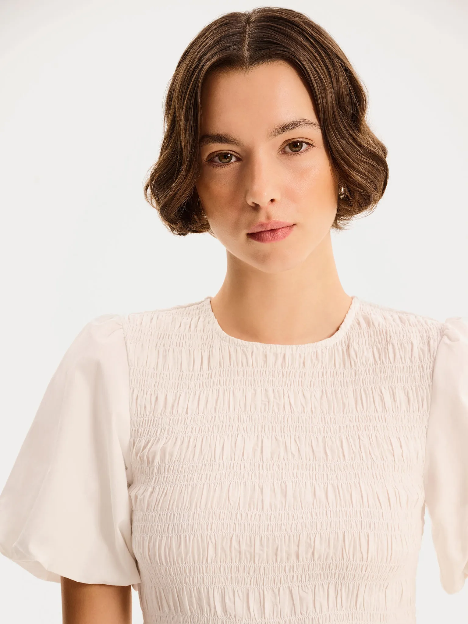 Terri Mini Dress in White sold by Omnes product image thumbnail 5