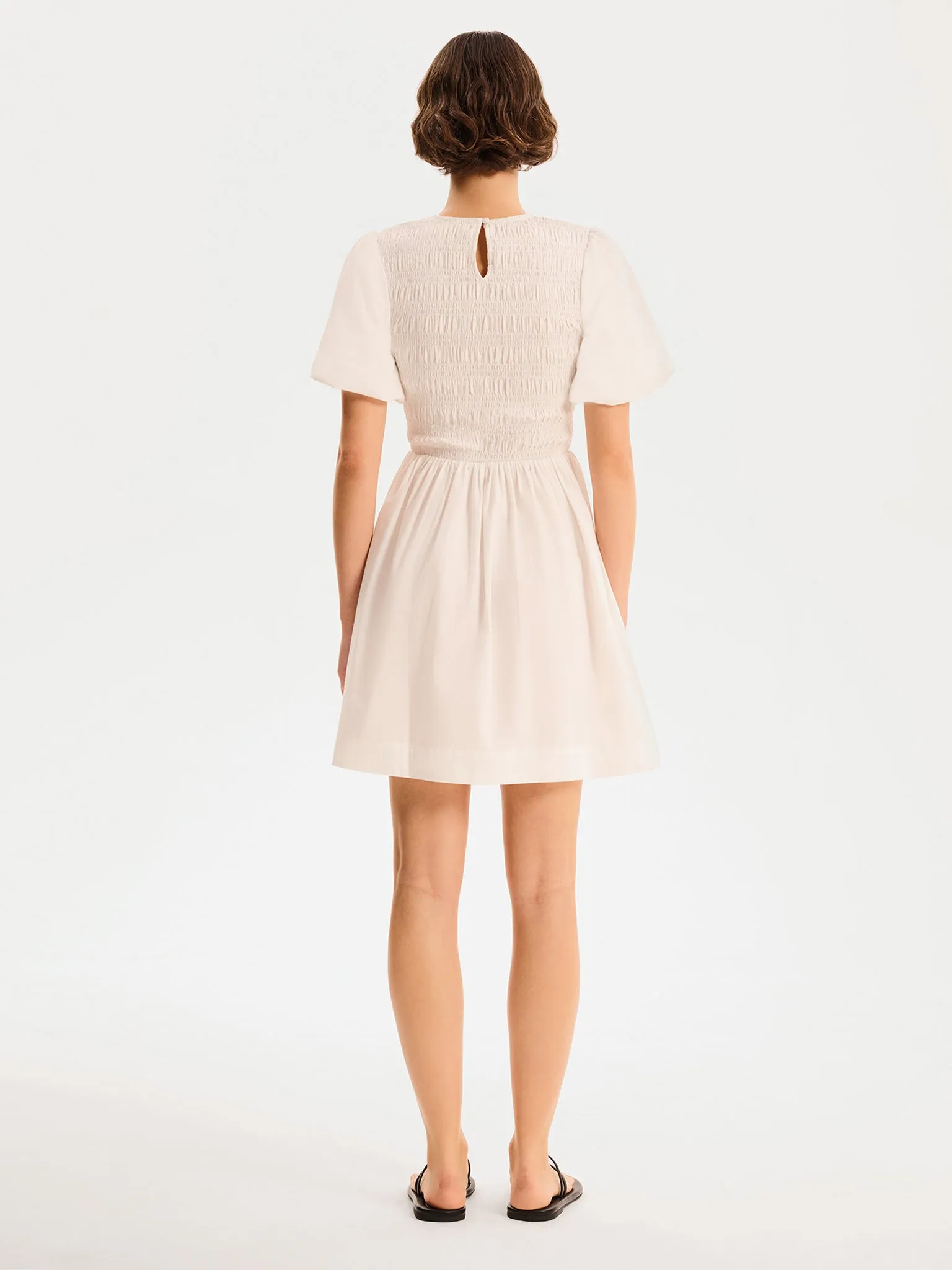 Terri Mini Dress in White sold by Omnes product image thumbnail 4