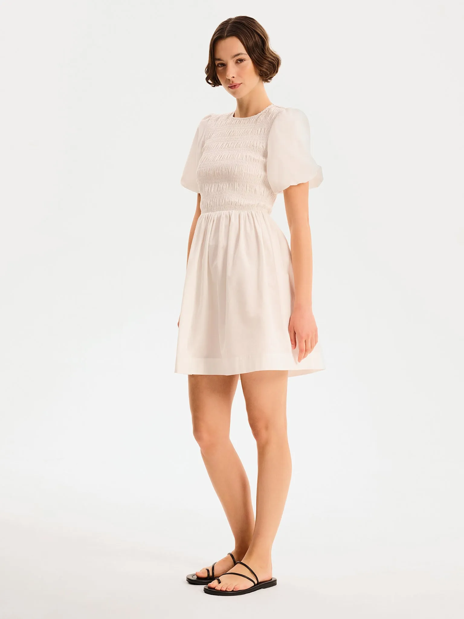 Terri Mini Dress in White sold by Omnes product image thumbnail 3