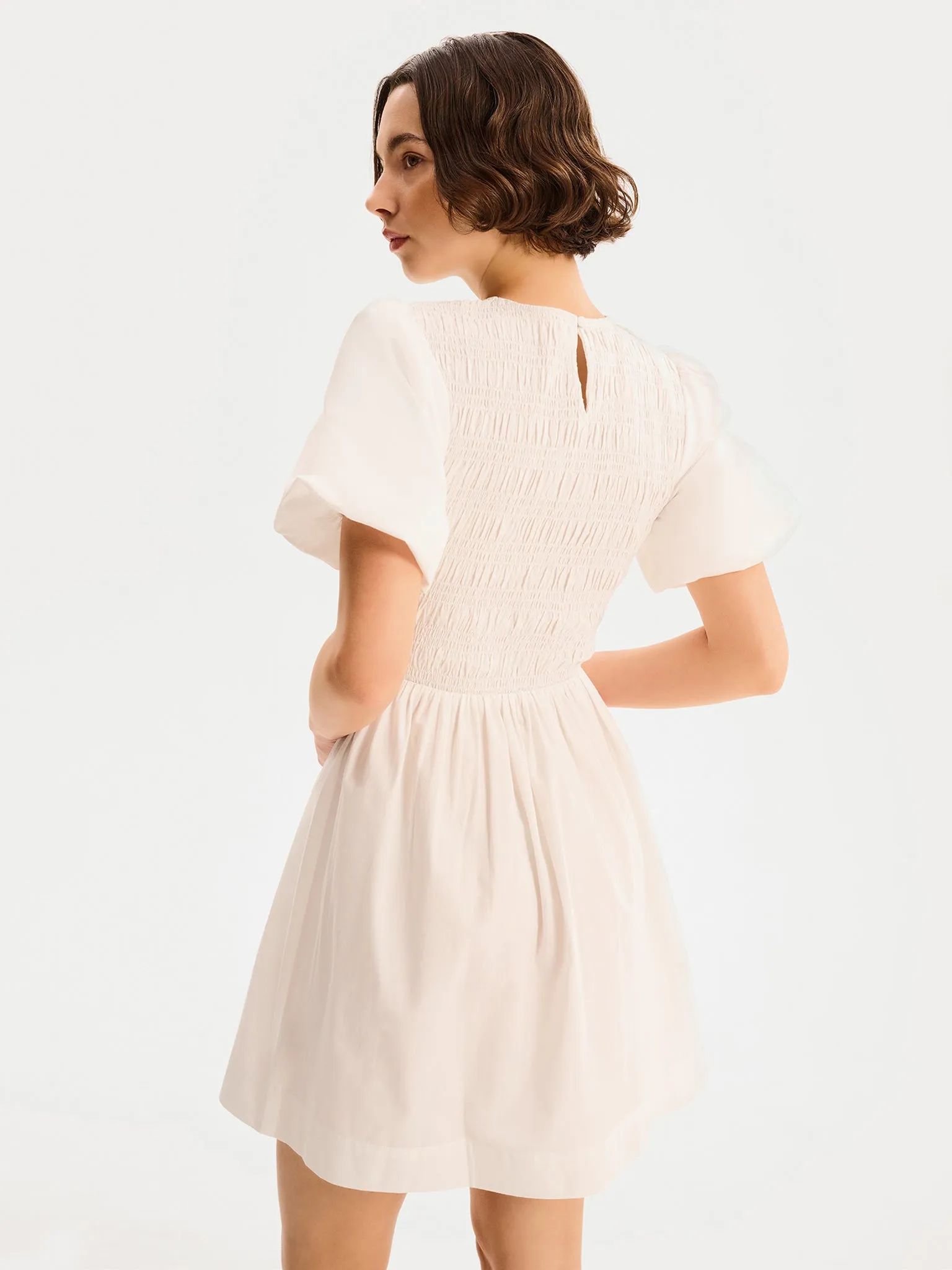 Terri Mini Dress in White sold by Omnes product image thumbnail 2