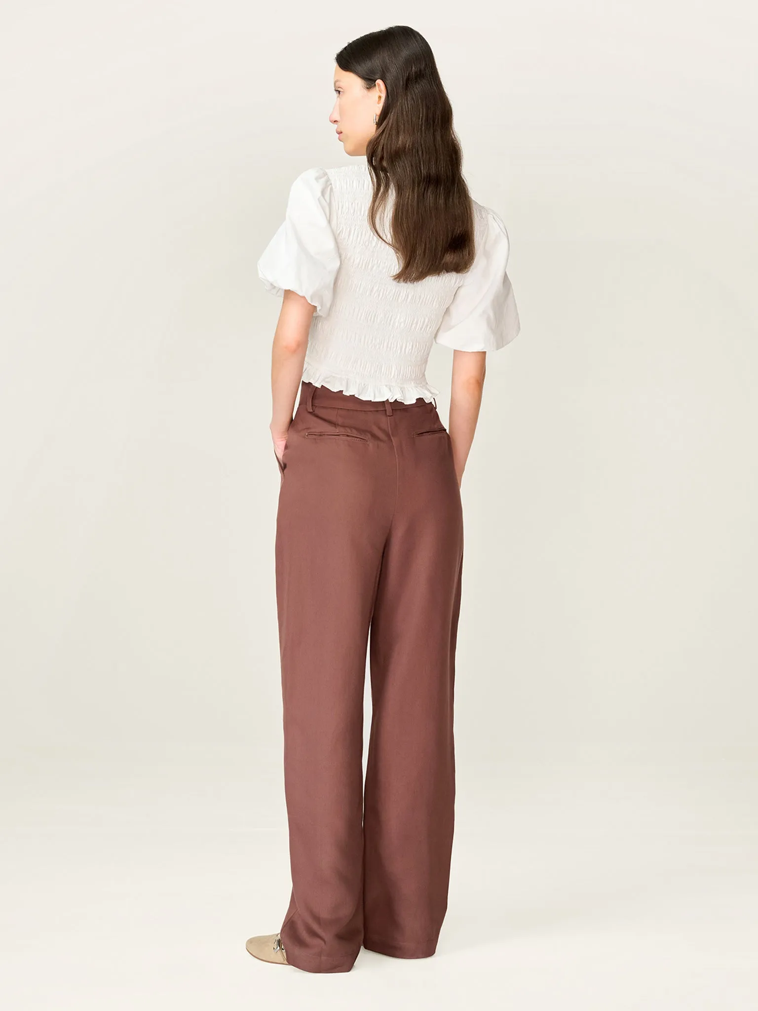 Cinnamon Trouser in Chocolate sold by Omnes product image thumbnail 2