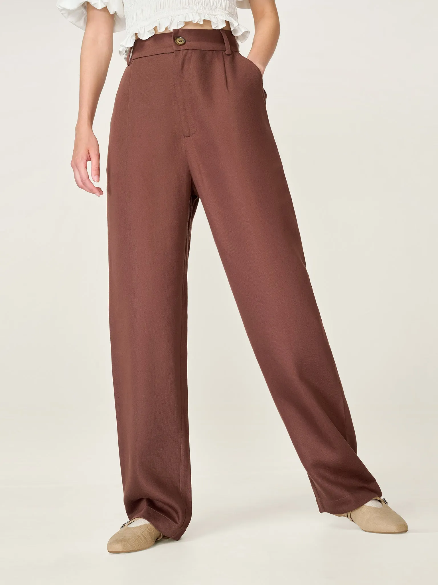 Cinnamon Trouser in Chocolate sold by Omnes product image thumbnail 5