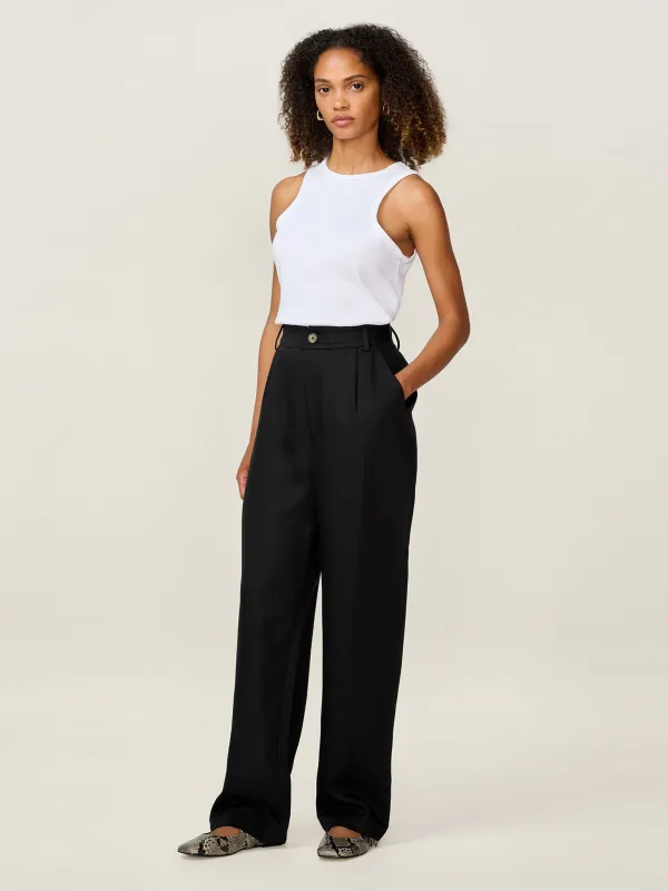 Cinnamon Trouser in Black sold by Omnes