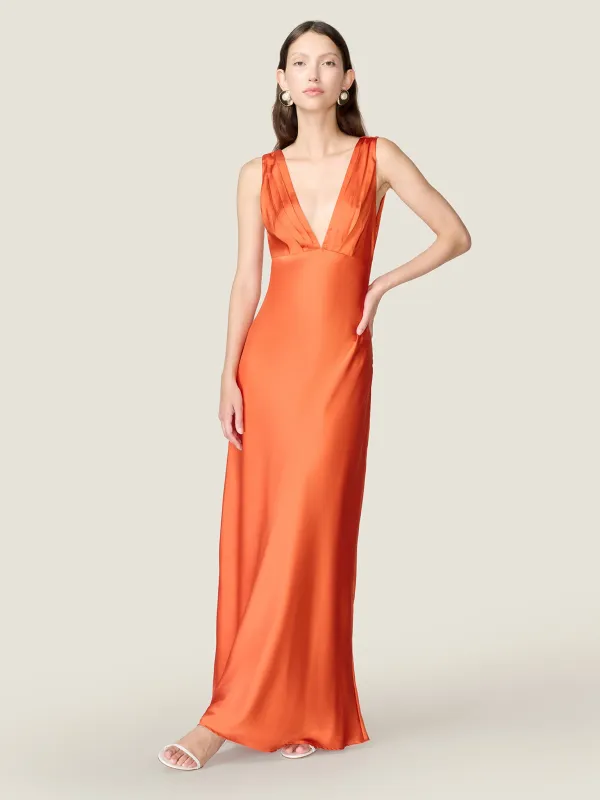 Casey Dress in Tangerine made by Omnes