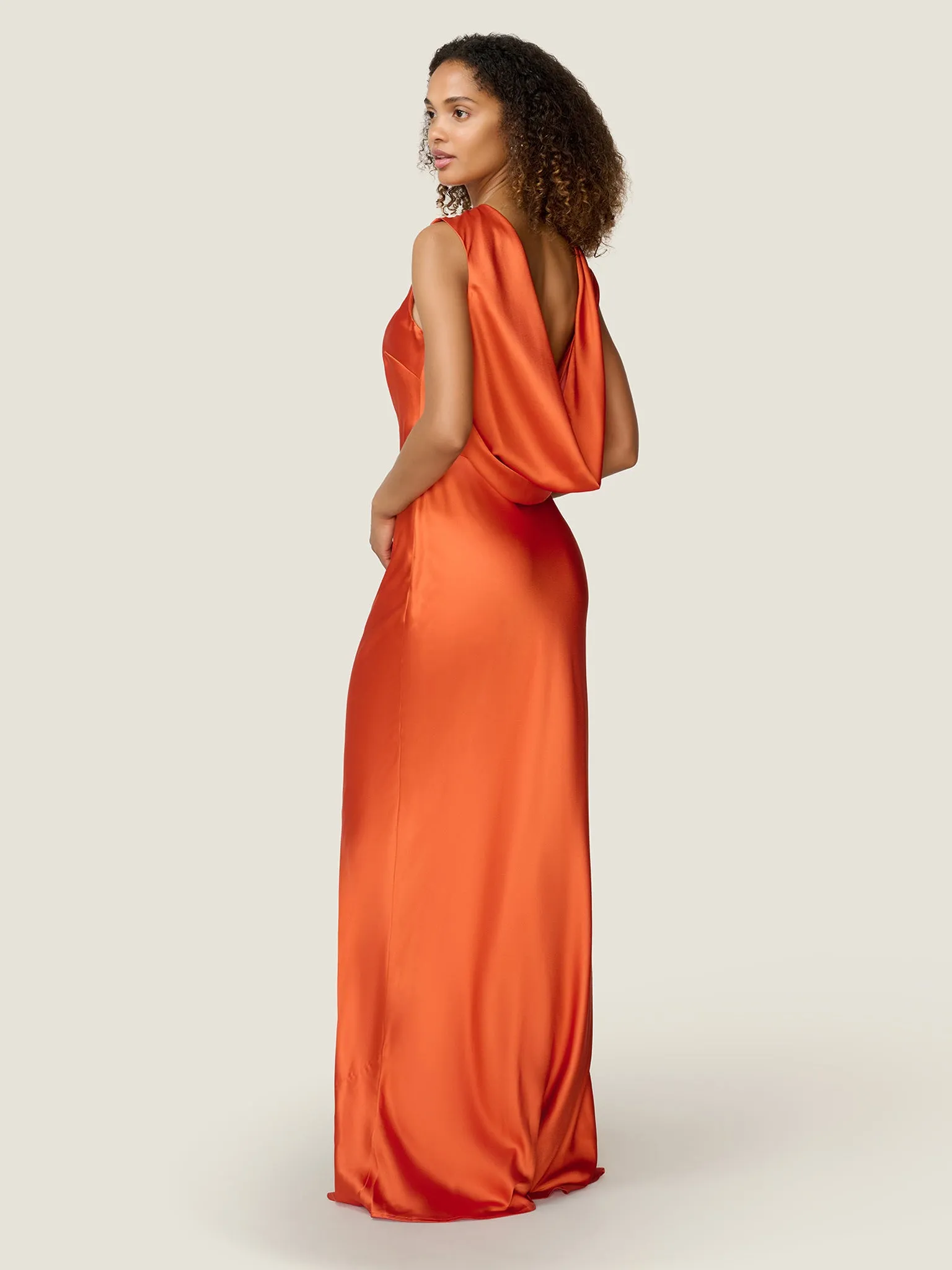 Lara Dress in Tangerine sold by Omnes product image thumbnail 2