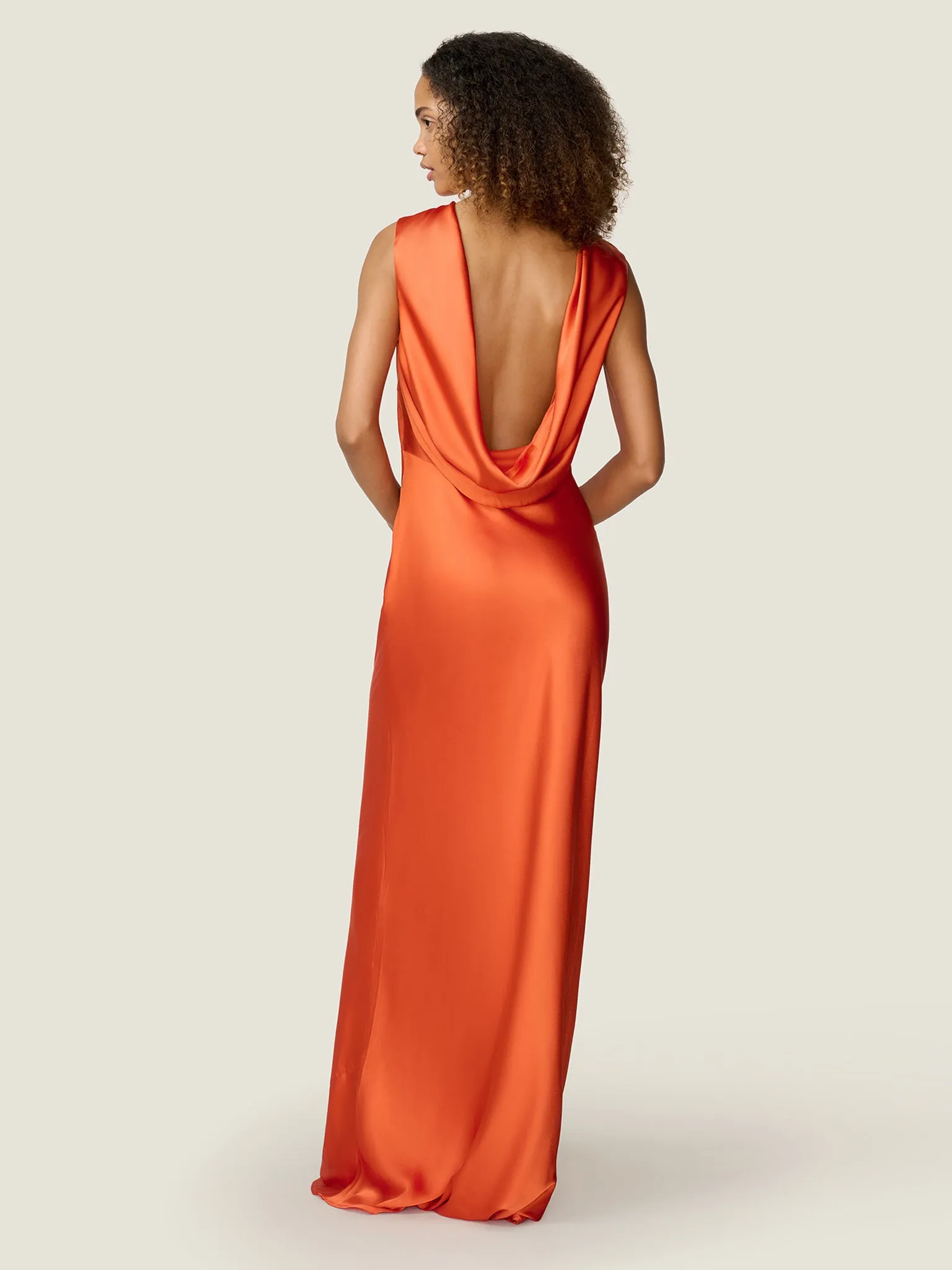 Lara Dress in Tangerine sold by Omnes product image thumbnail 3