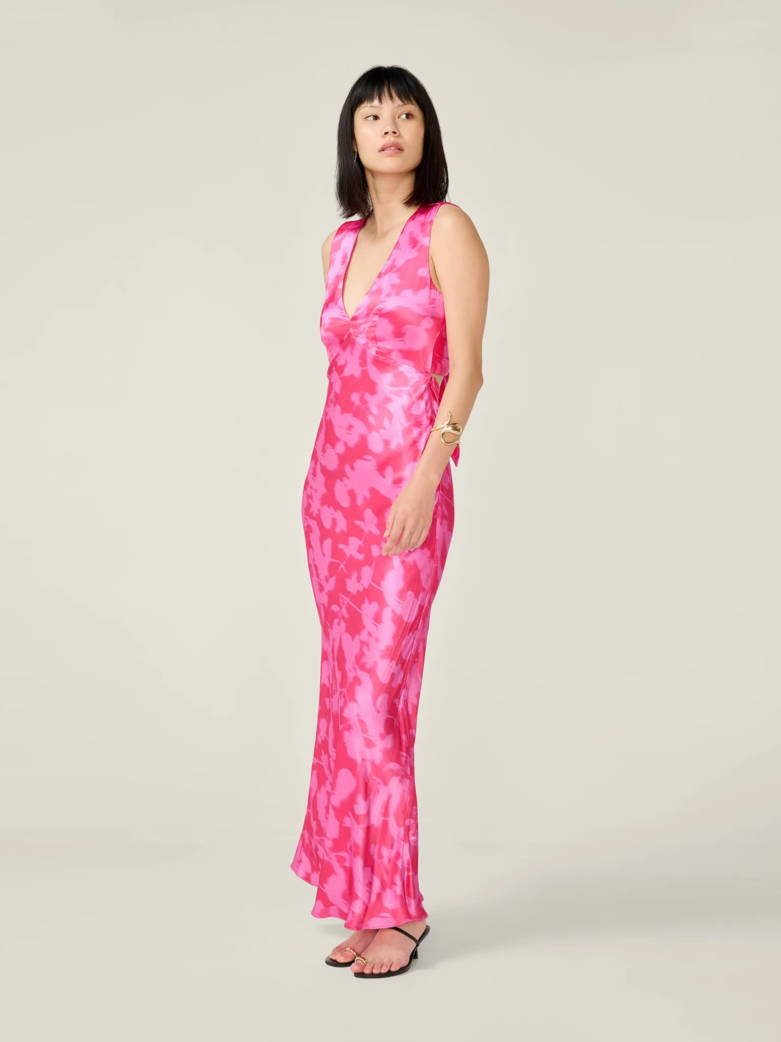 Nova Dress in Blurred Floral Magenta sold by Omnes product image thumbnail 2