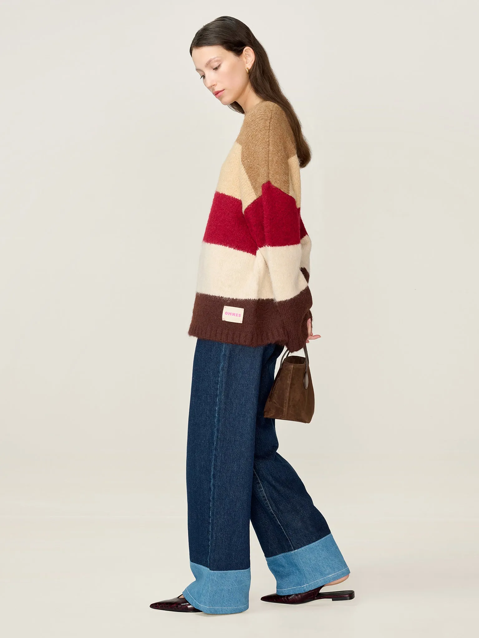 STUDIO OMNES Constance Stripe Jumper in Brown sold by Omnes product image thumbnail 2