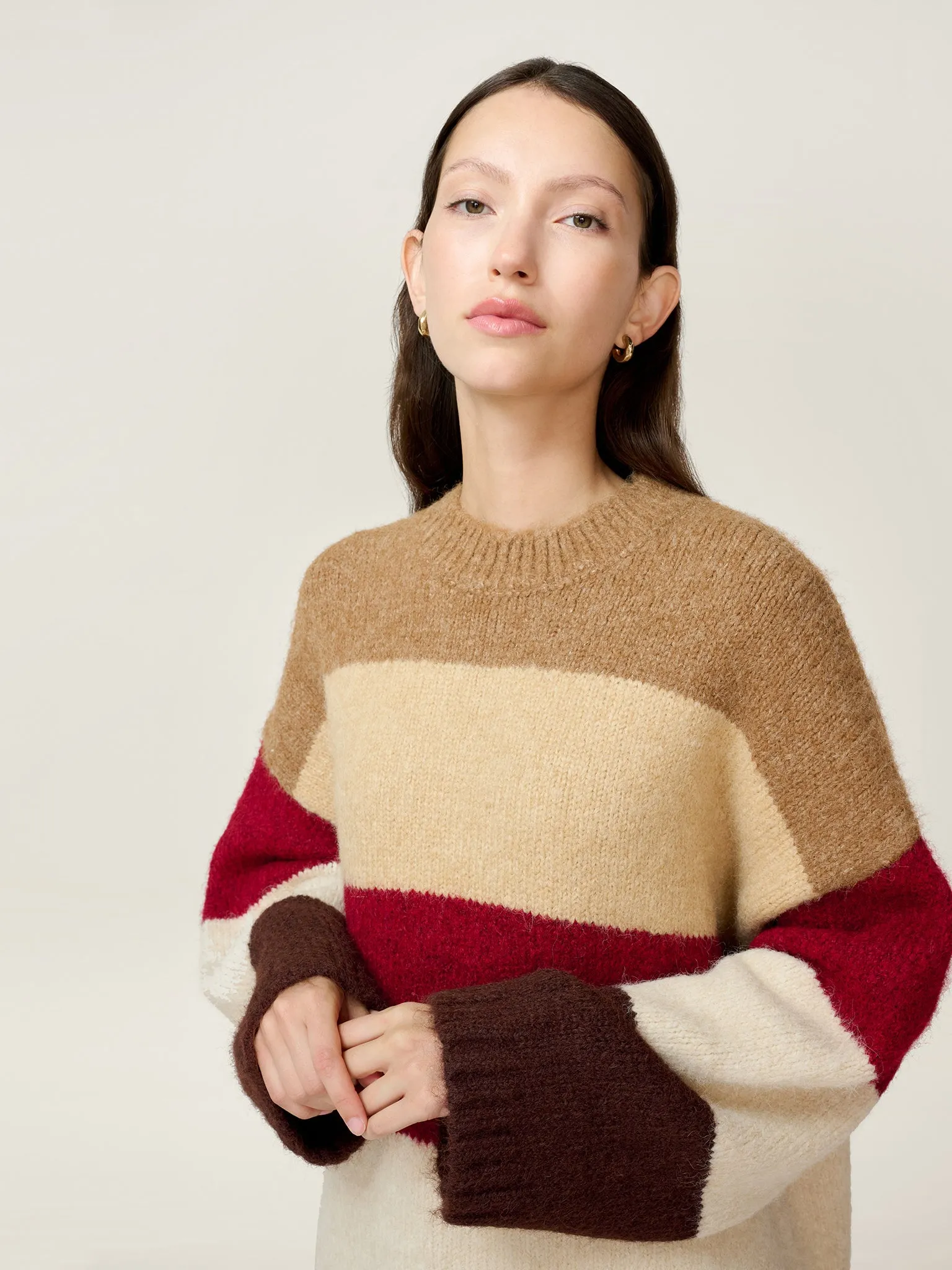STUDIO OMNES Constance Stripe Jumper in Brown sold by Omnes product image thumbnail 5