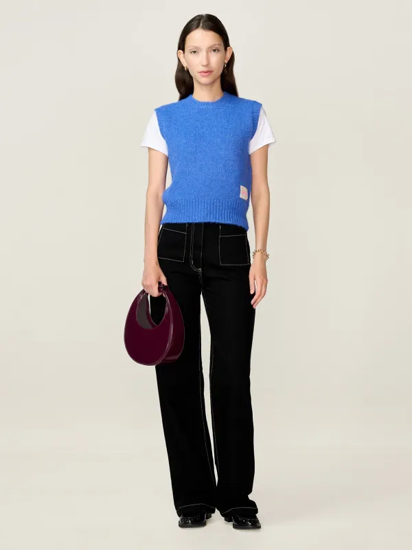 STUDIO OMNES Riri Vest in Cobalt sold by Omnes
