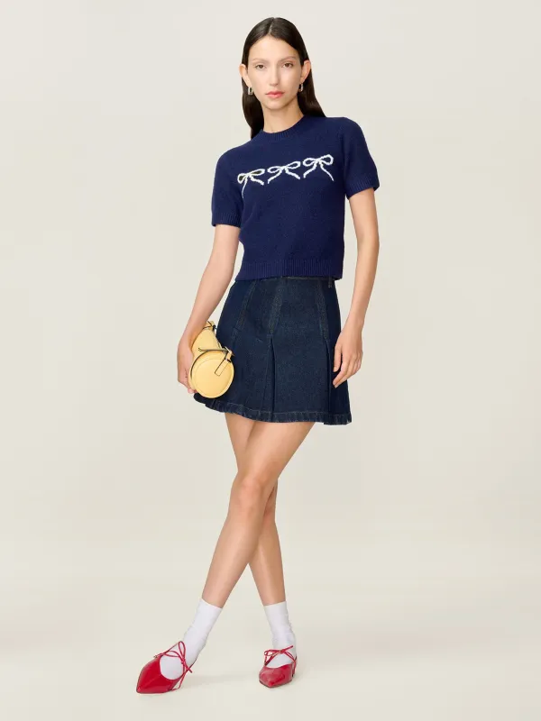 Lexi Bow Top in Navy sold by Omnes