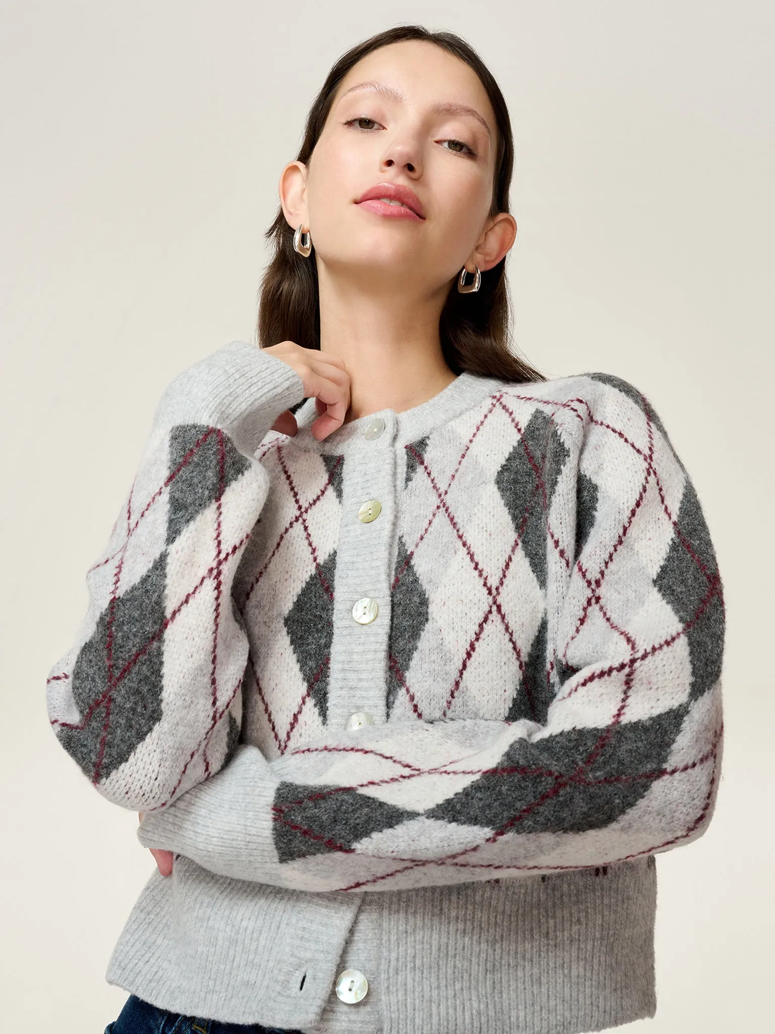 August Argyle Cardigan in Grey sold by Omnes product image thumbnail 5