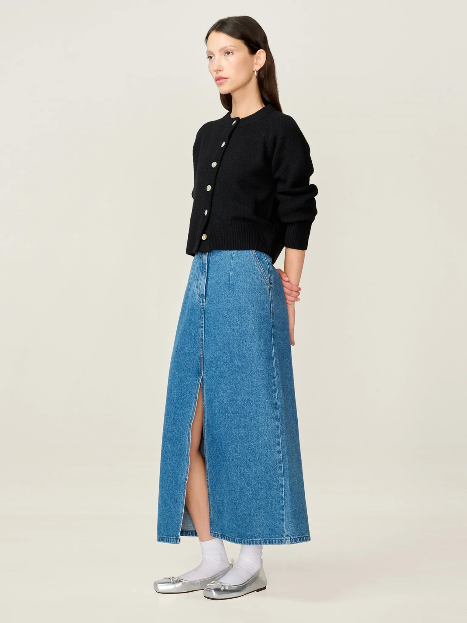 August Cardigan in Black sold by Omnes product image thumbnail 3