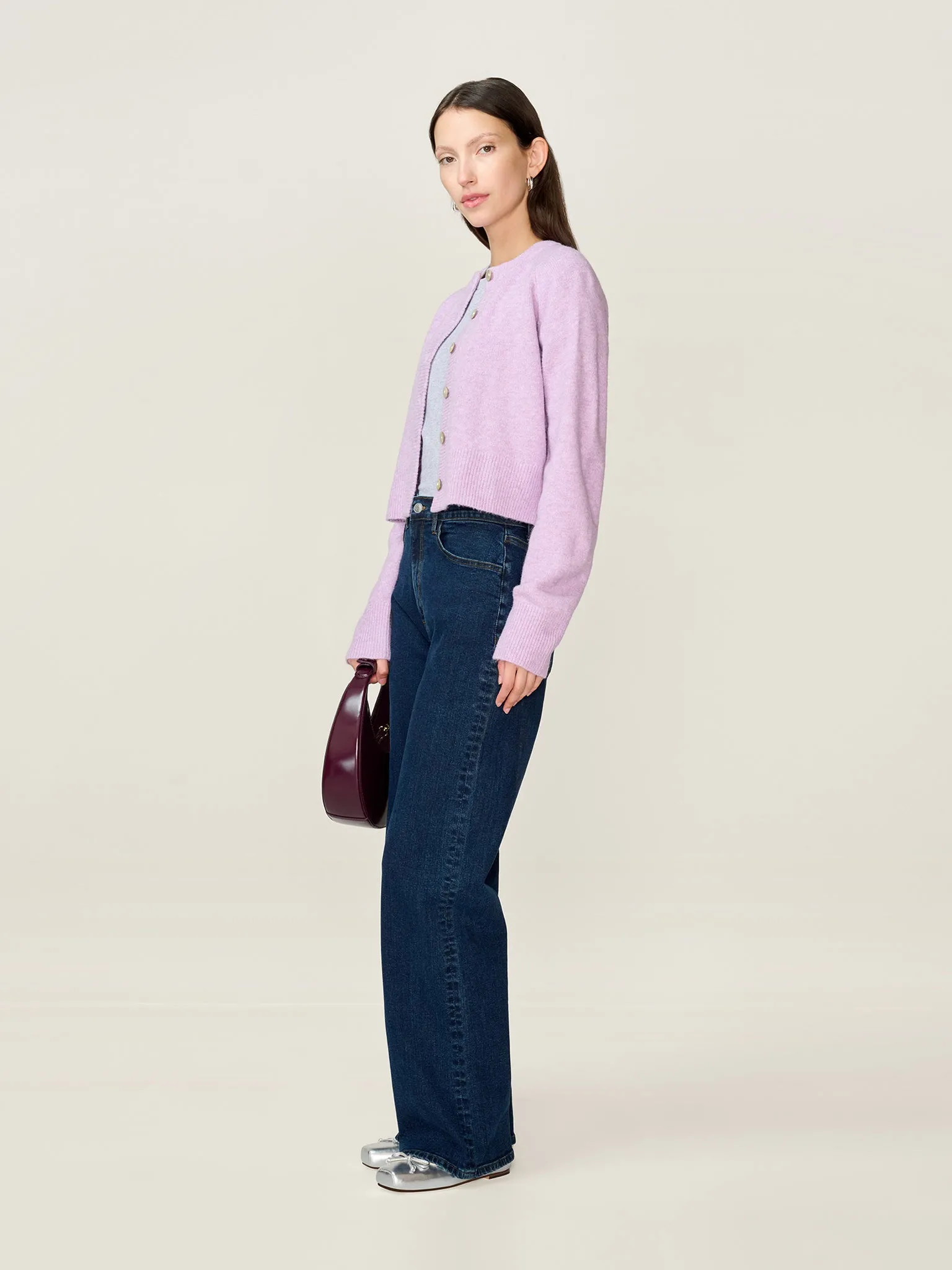 August Cardigan in Lilac sold by Omnes product image thumbnail 3