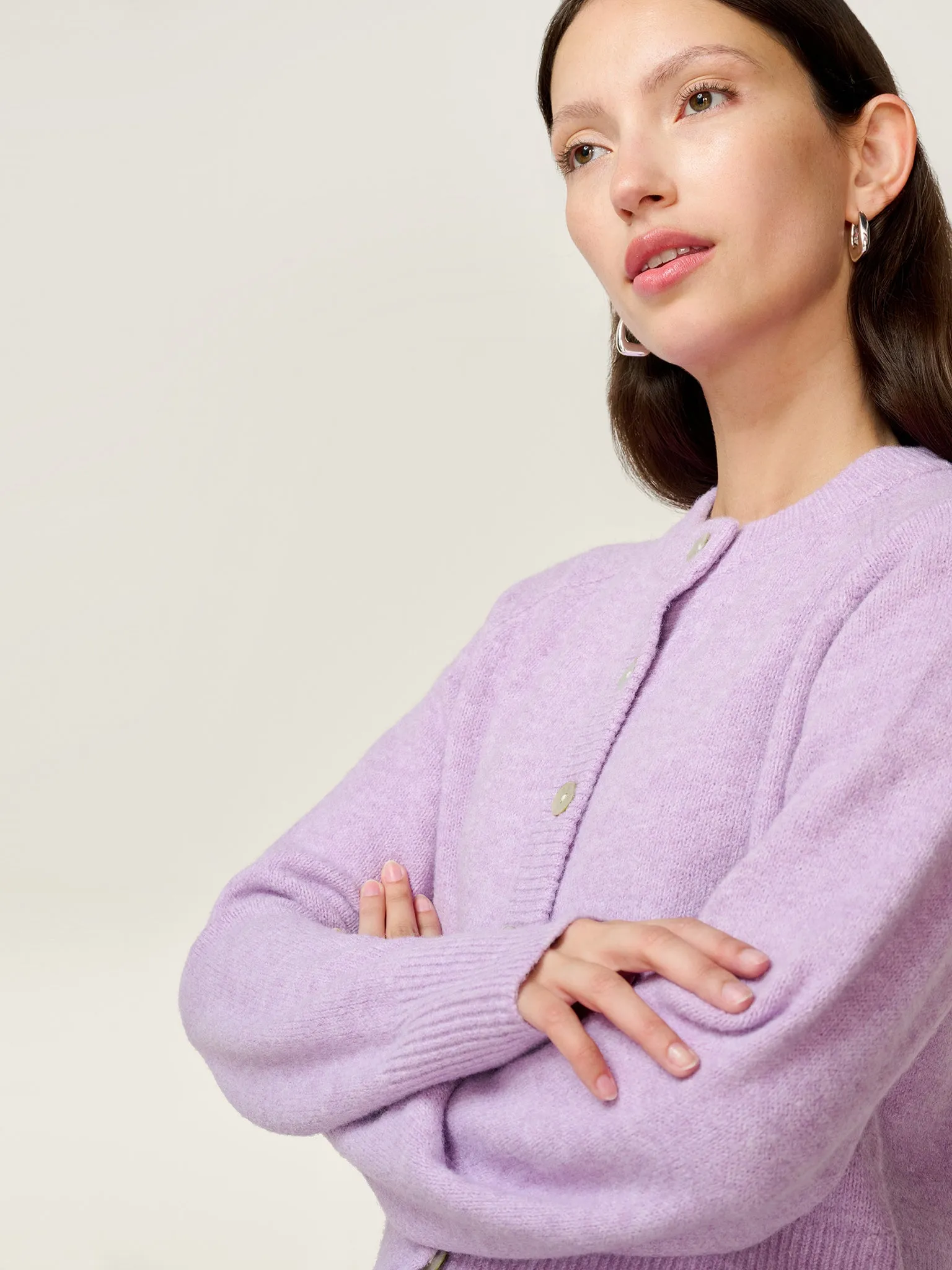 August Cardigan in Lilac sold by Omnes product image thumbnail 4