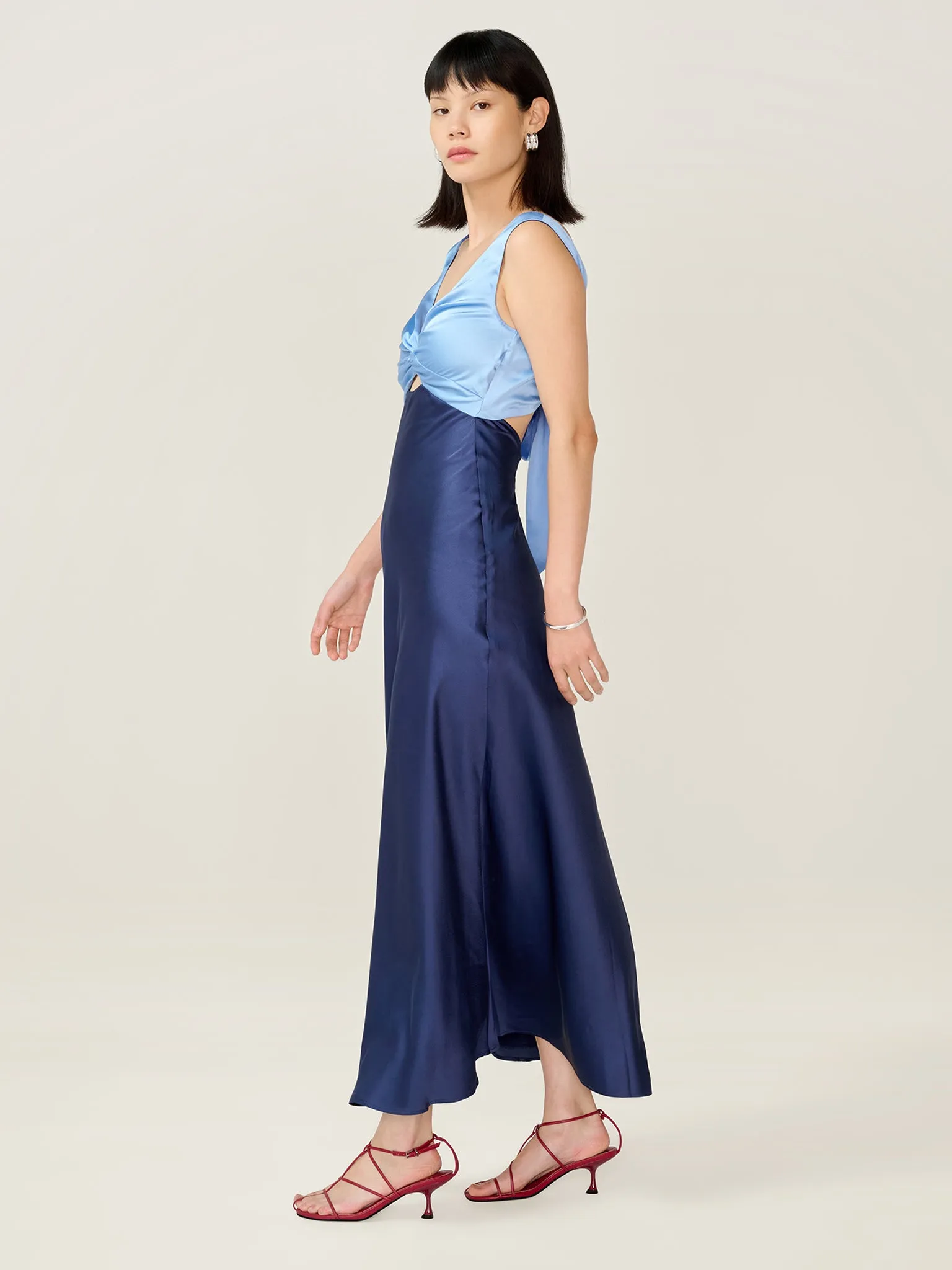 Maggy Dress in Blue and Dark Blue sold by Omnes product image thumbnail 2