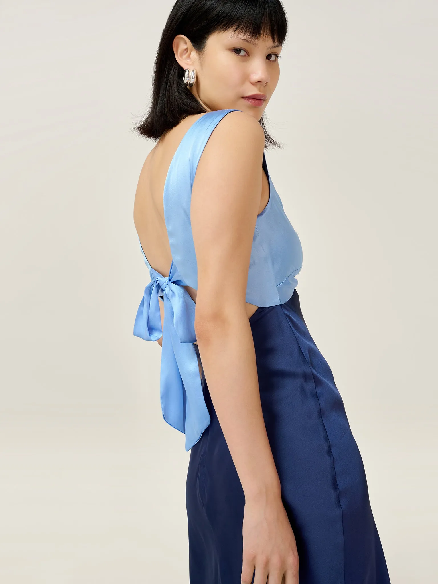 Maggy Dress in Blue and Dark Blue sold by Omnes product image thumbnail 4