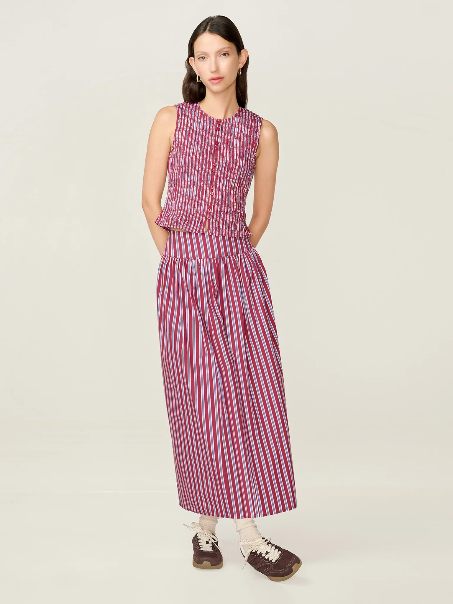 Darcie Skirt in Stripe sold by Omnes