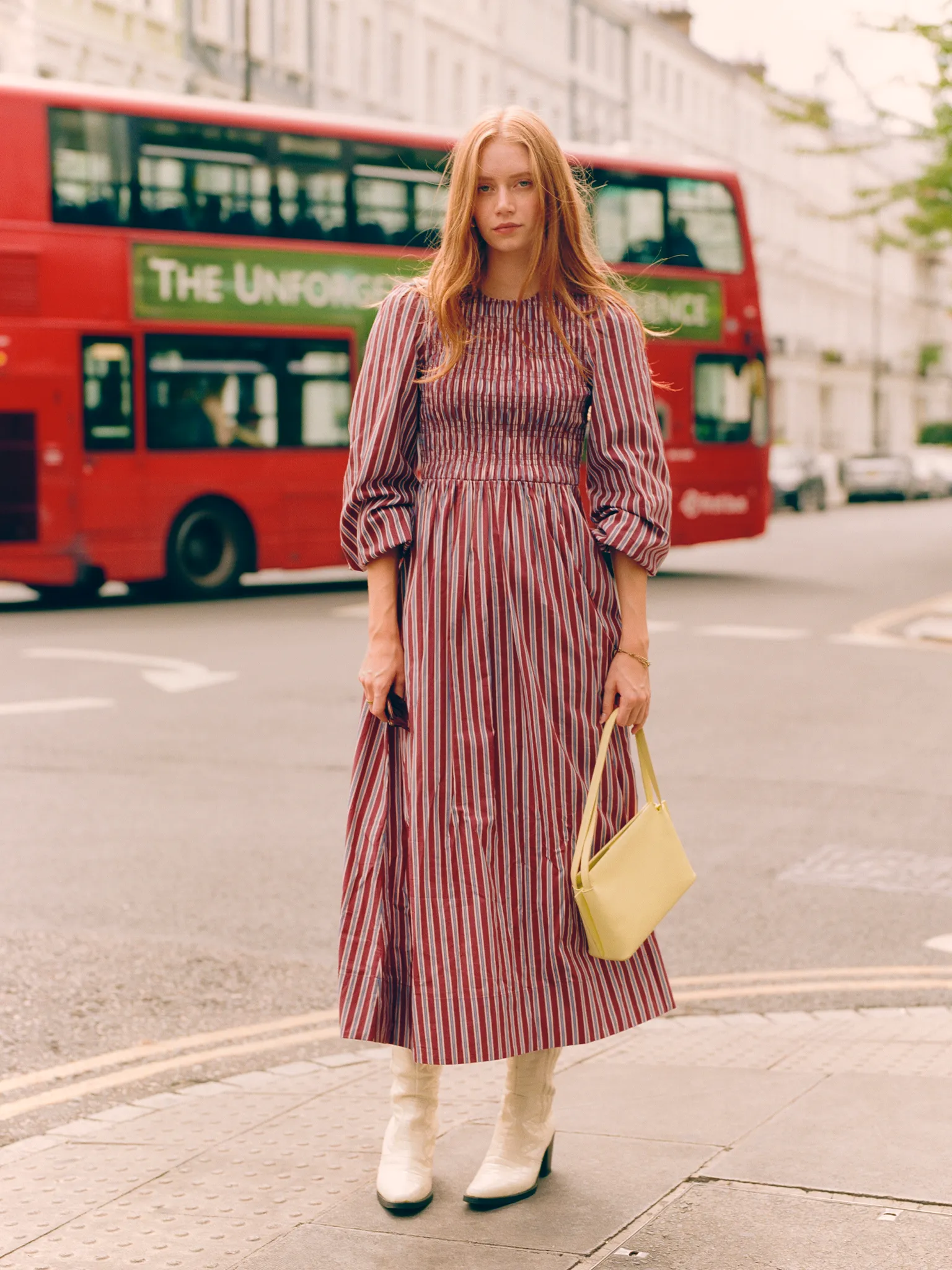 Saint Dress in Blue Stripe sold by Omnes