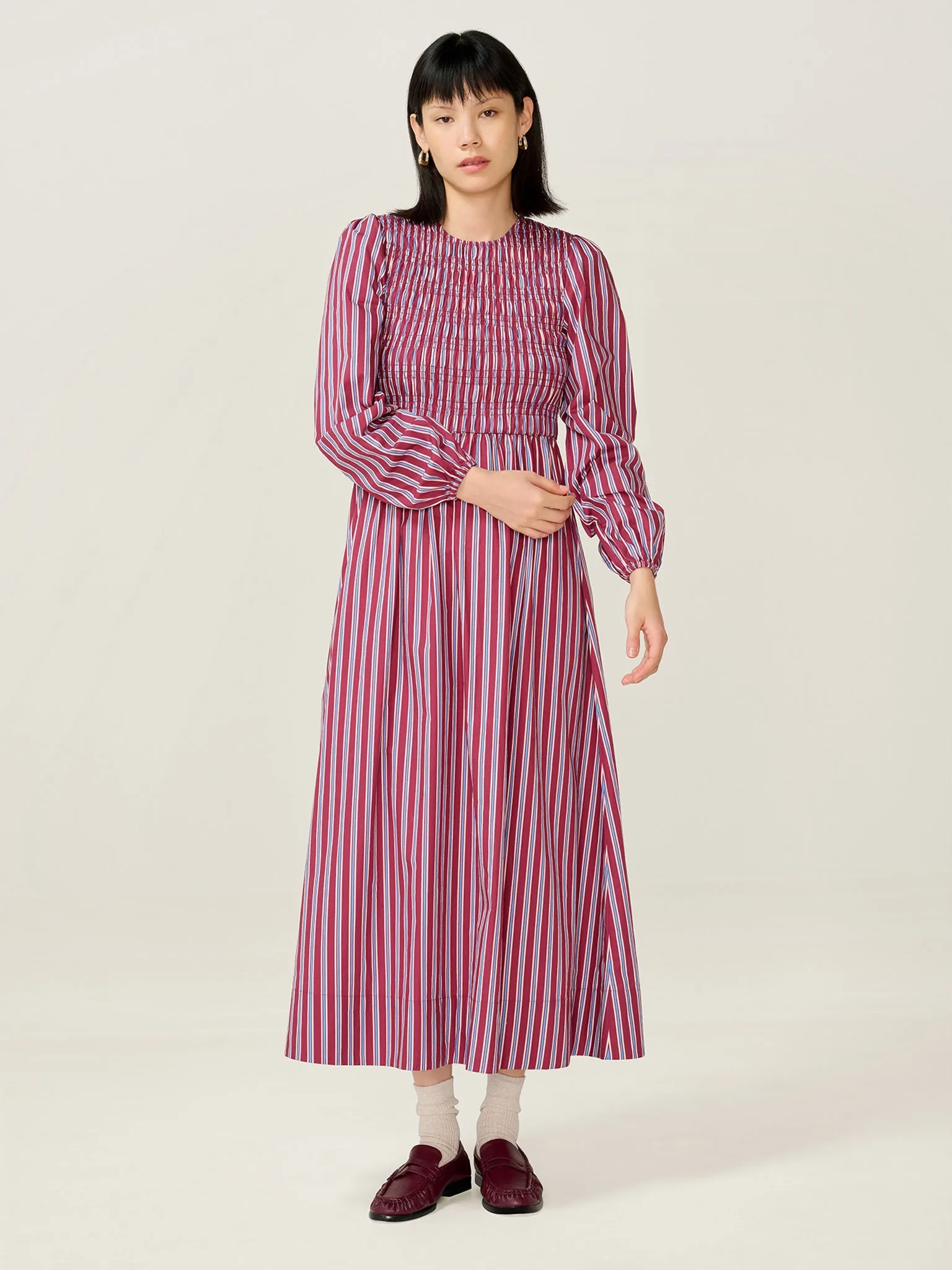 Saint Dress in Blue Stripe sold by Omnes product image thumbnail 3