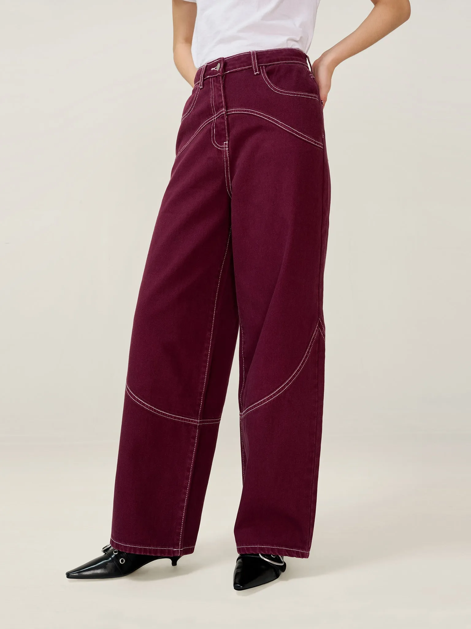 Zola Jean in Burgundy sold by Omnes product image thumbnail 5