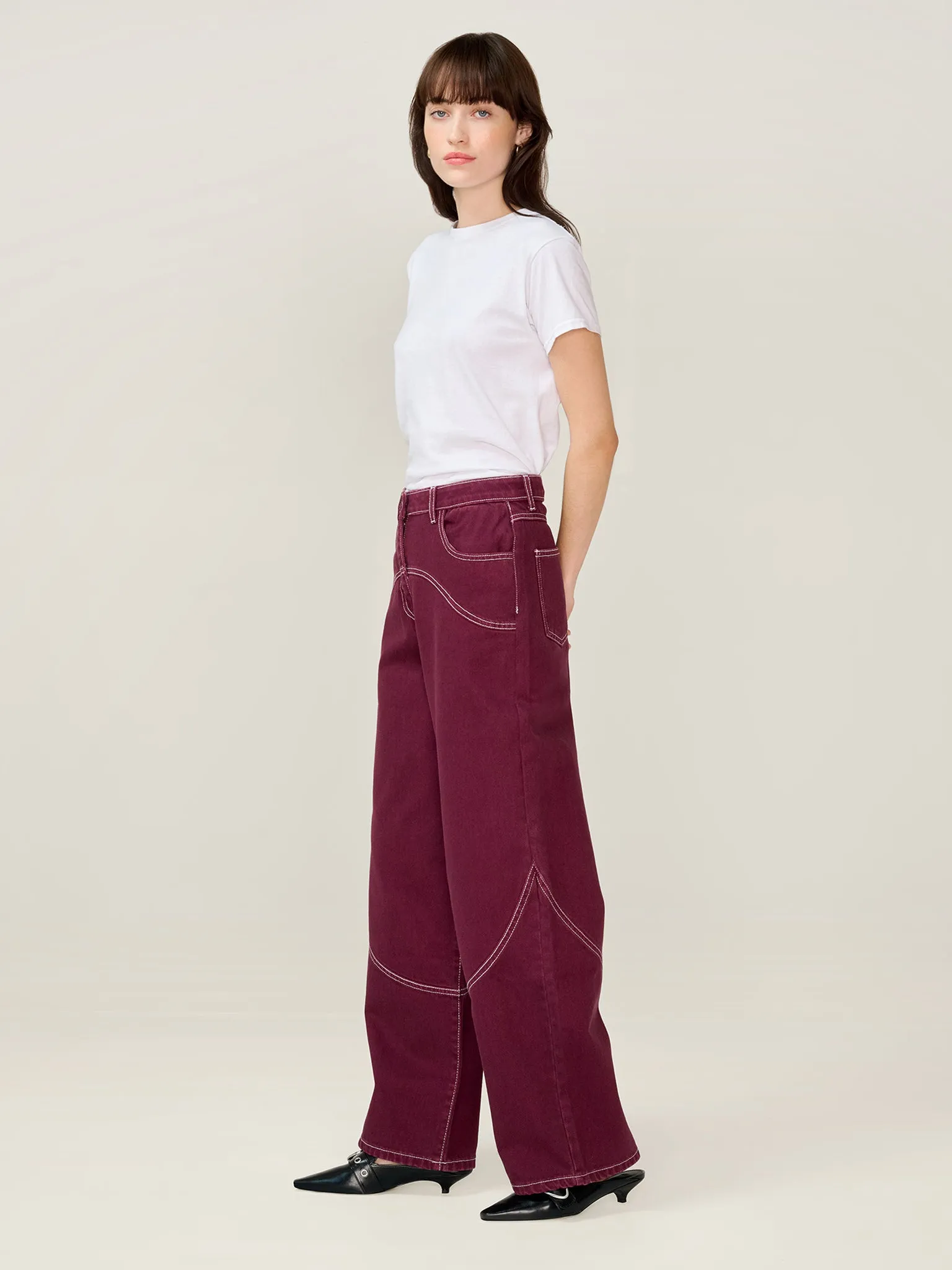 Zola Jean in Burgundy sold by Omnes product image thumbnail 2