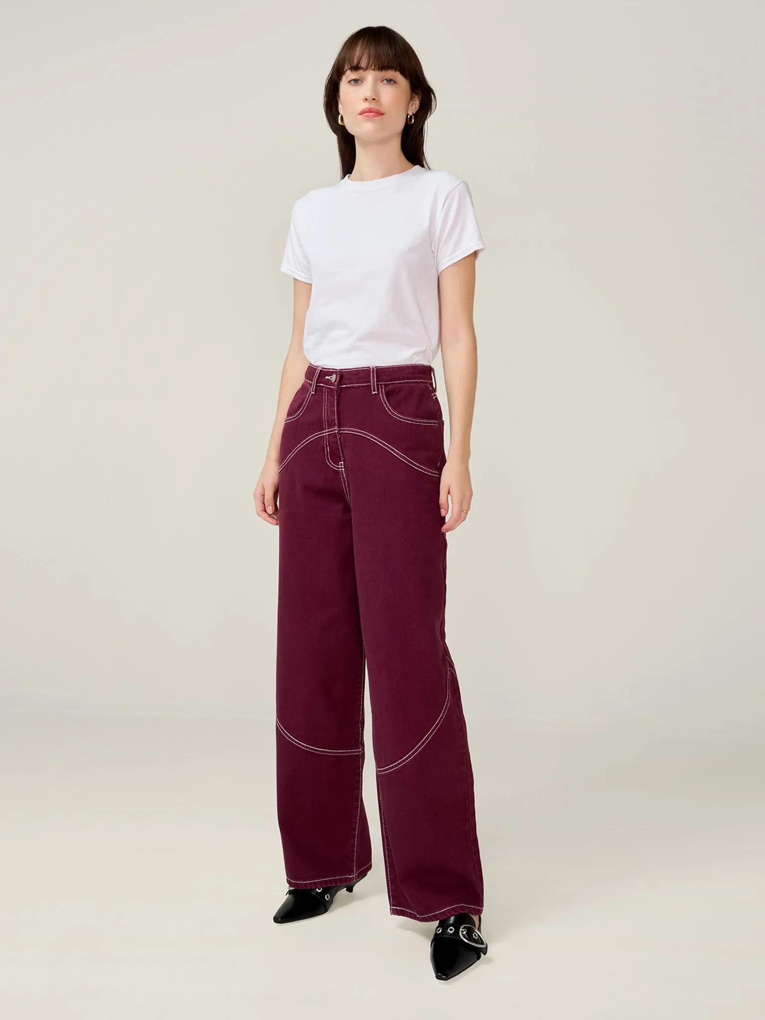 Zola Jean in Burgundy sold by Omnes product image thumbnail 4