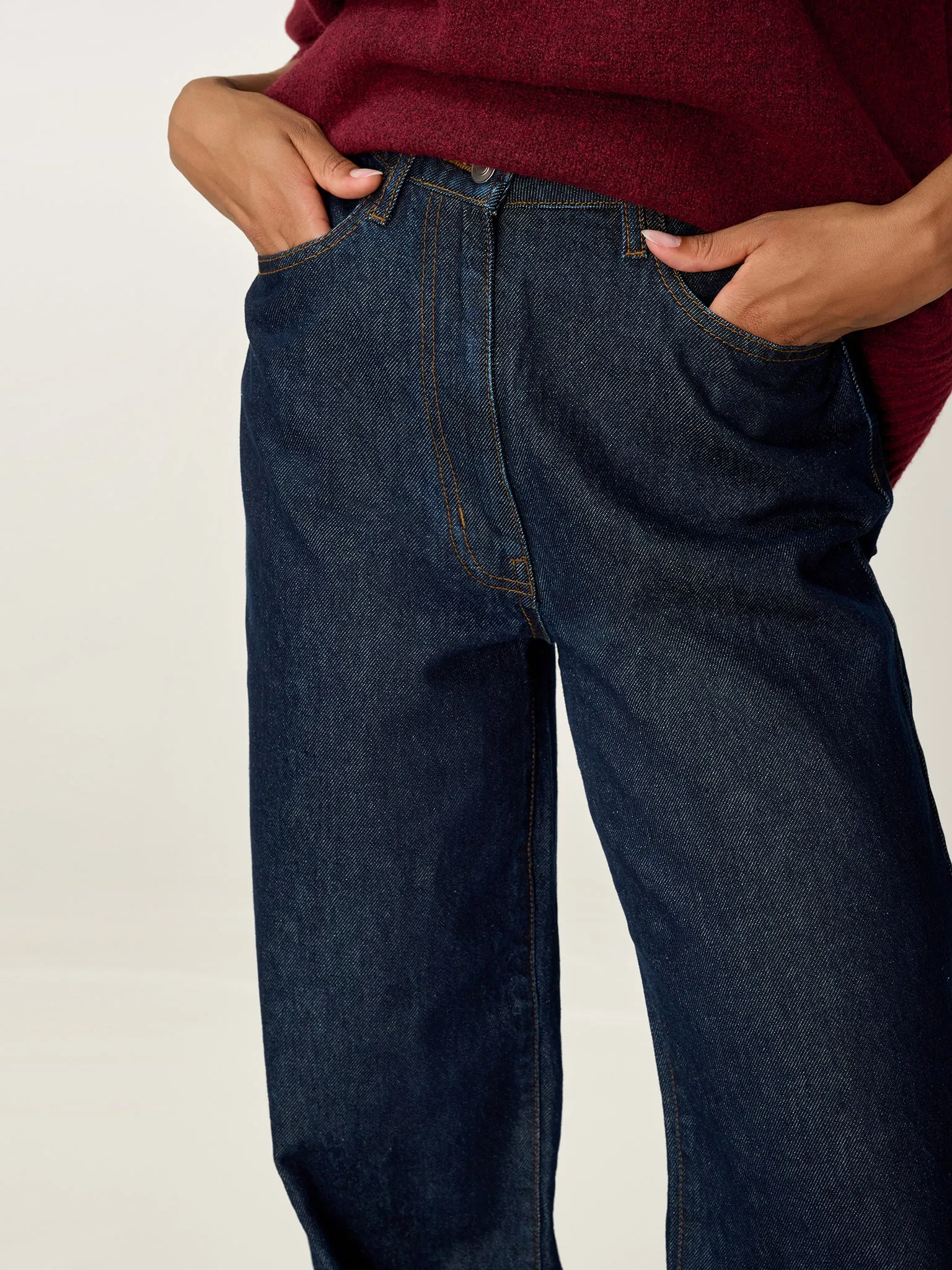 Bernie Turn Up Jean in Dark Indigo Wash sold by Omnes product image thumbnail 4