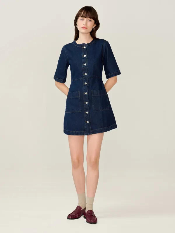 Adia Dress in Indigo sold by Omnes