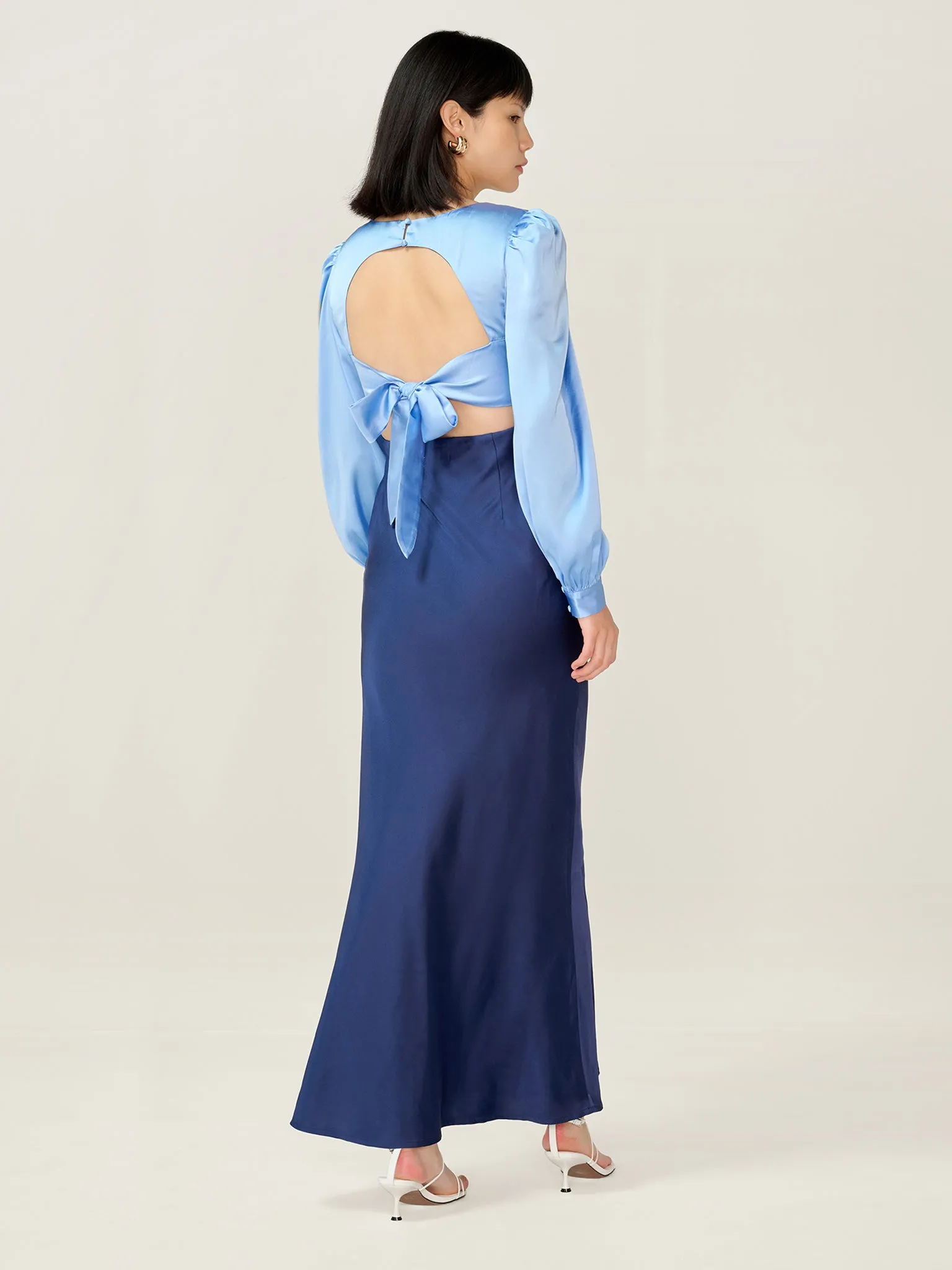 Francoise Dress in Blue and Navy sold by Omnes product image thumbnail 2