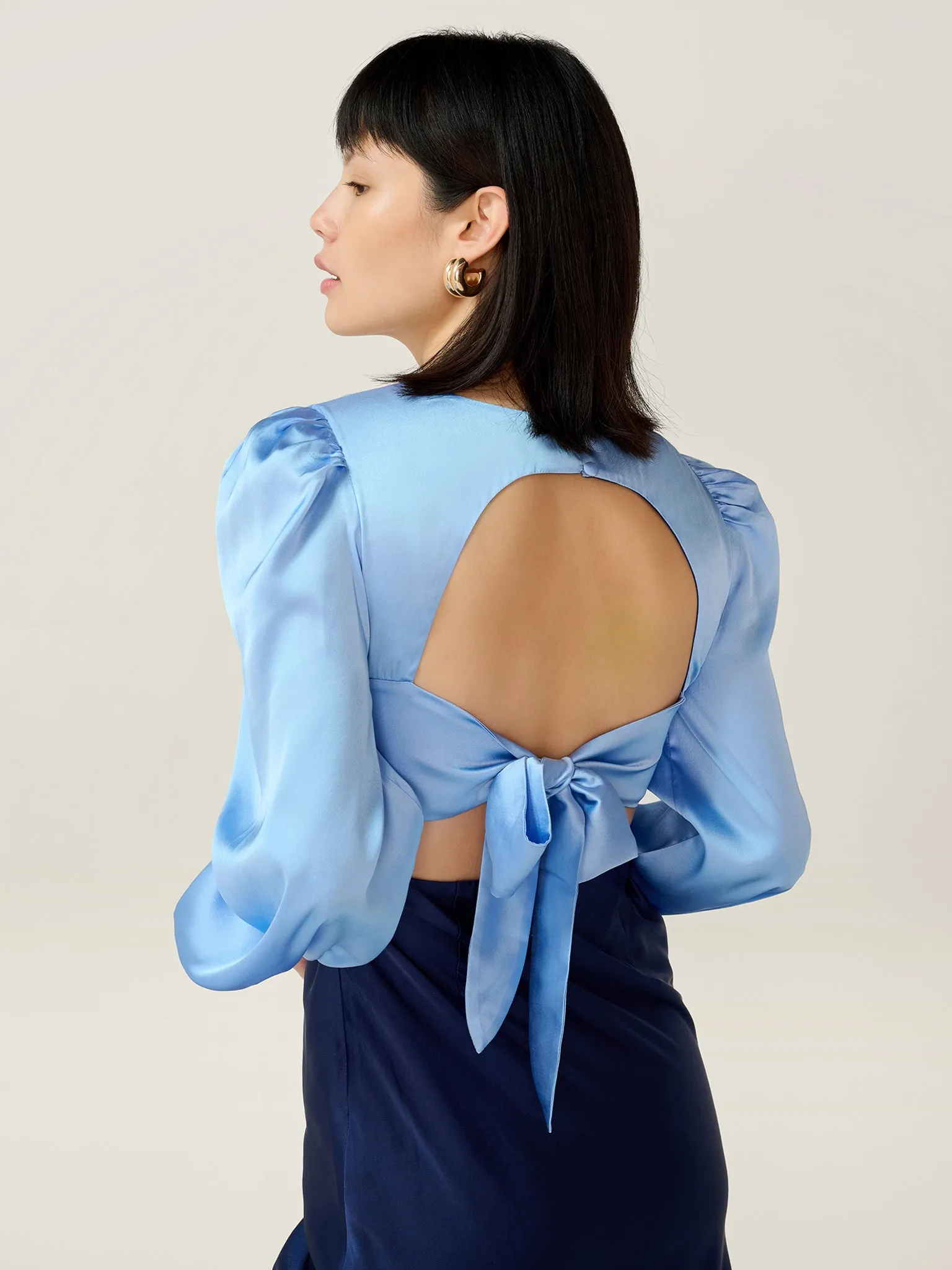 Francoise Dress in Blue and Navy sold by Omnes product image thumbnail 3