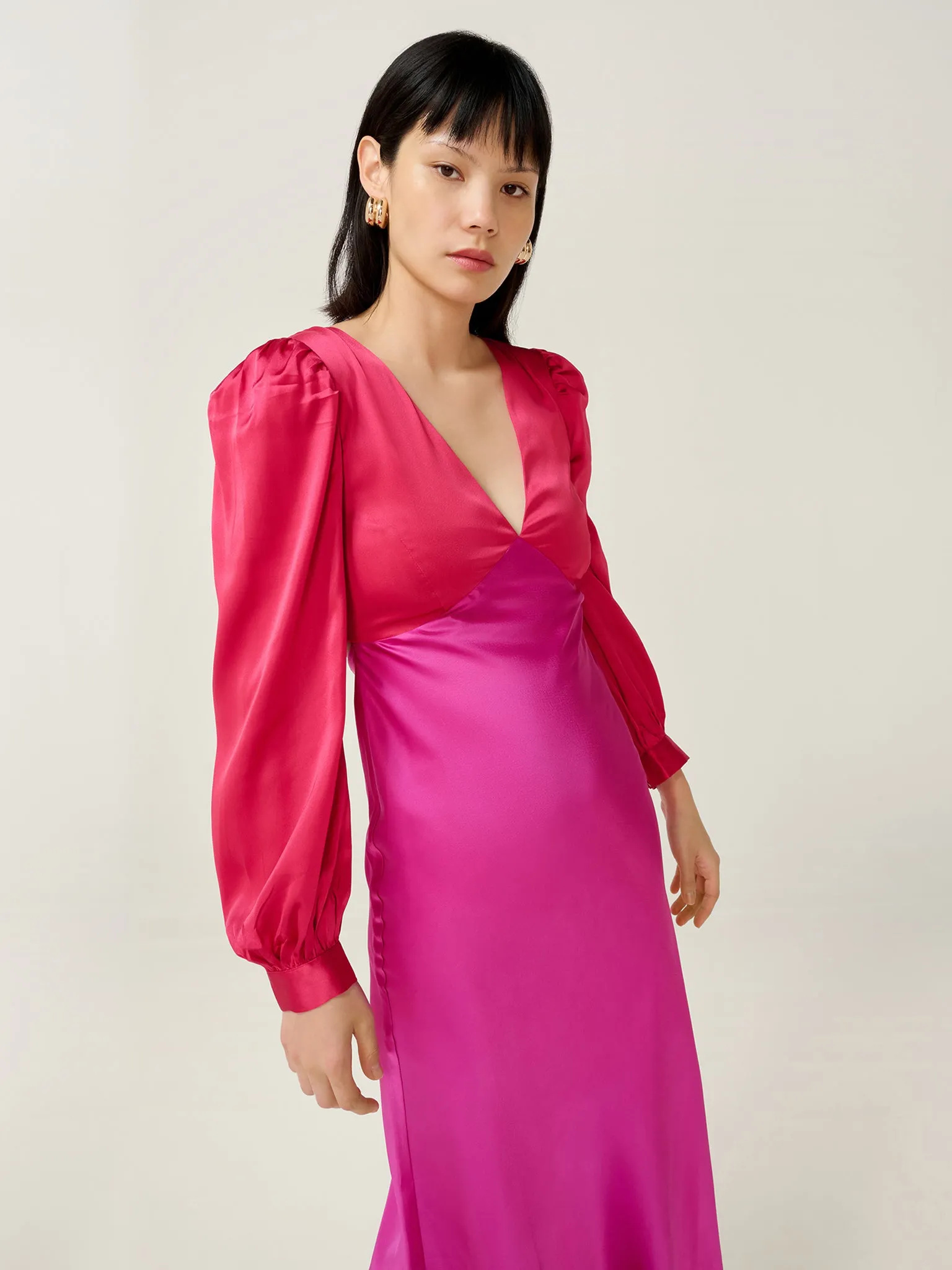 Francoise Dress in Red and Pink sold by Omnes product image thumbnail 5