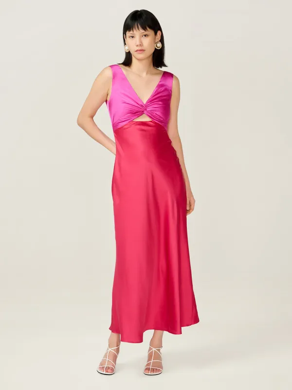 Maggy Dress in Pink and Red sold by Omnes