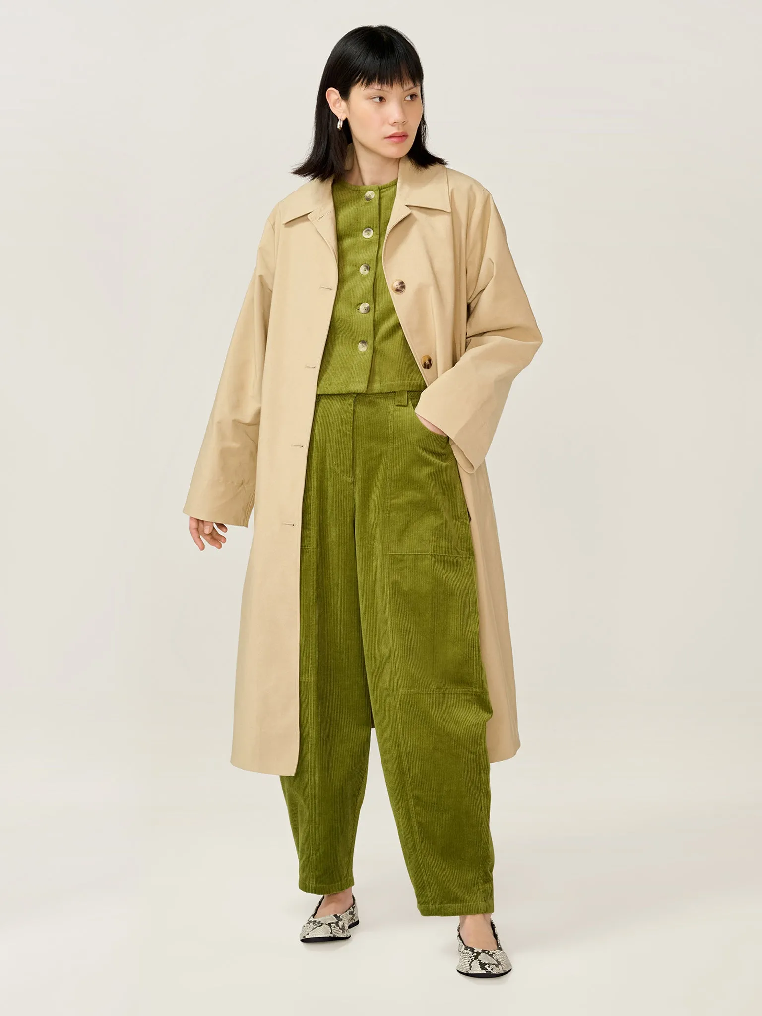 Cosme Cord Top in Moss Green sold by Omnes product image thumbnail 3