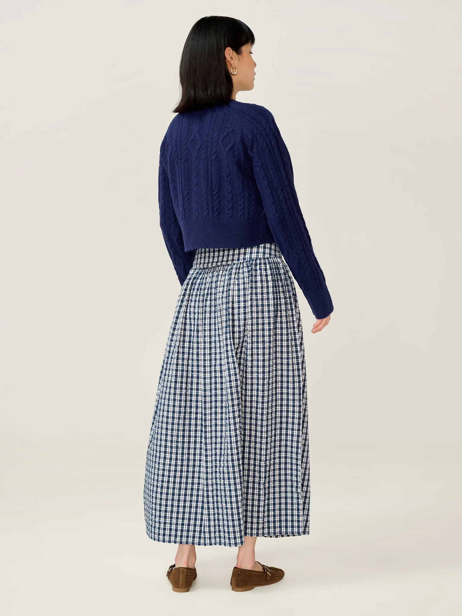 Darcie Check Skirt sold by Omnes product image thumbnail 3