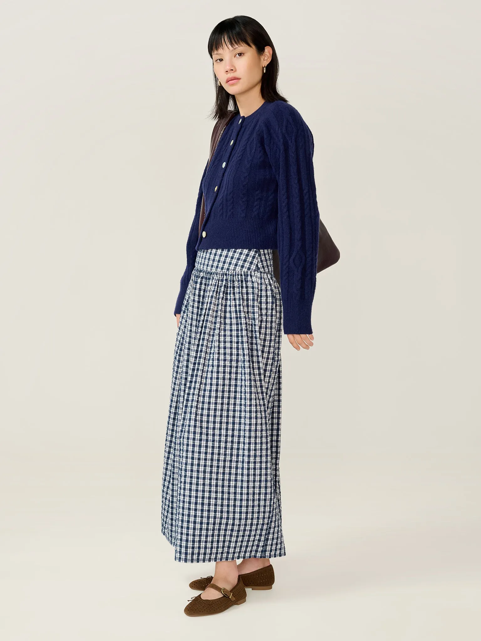 Darcie Check Skirt sold by Omnes product image thumbnail 2