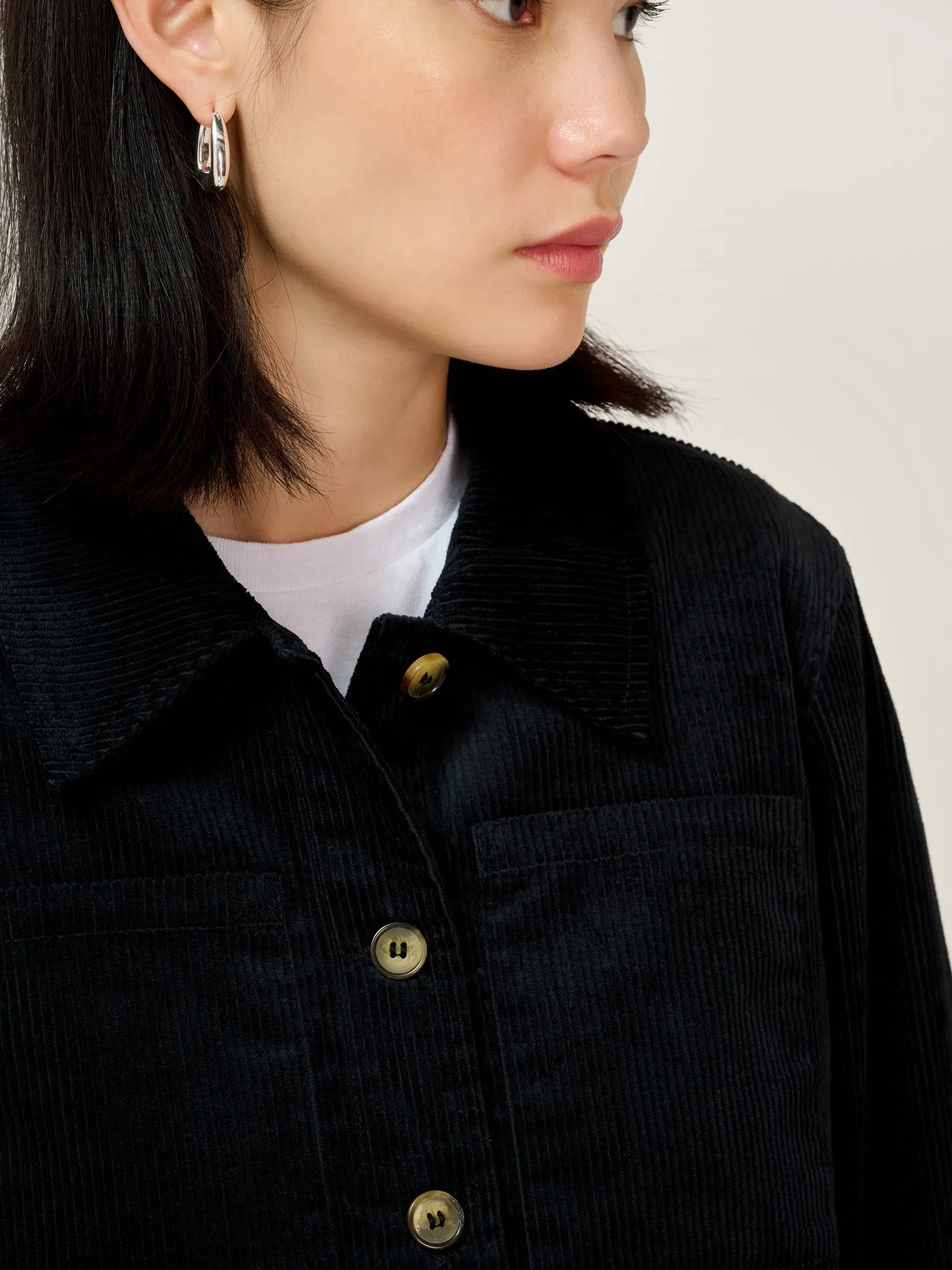 Millie Cord Jacket in Black sold by Omnes product image thumbnail 3