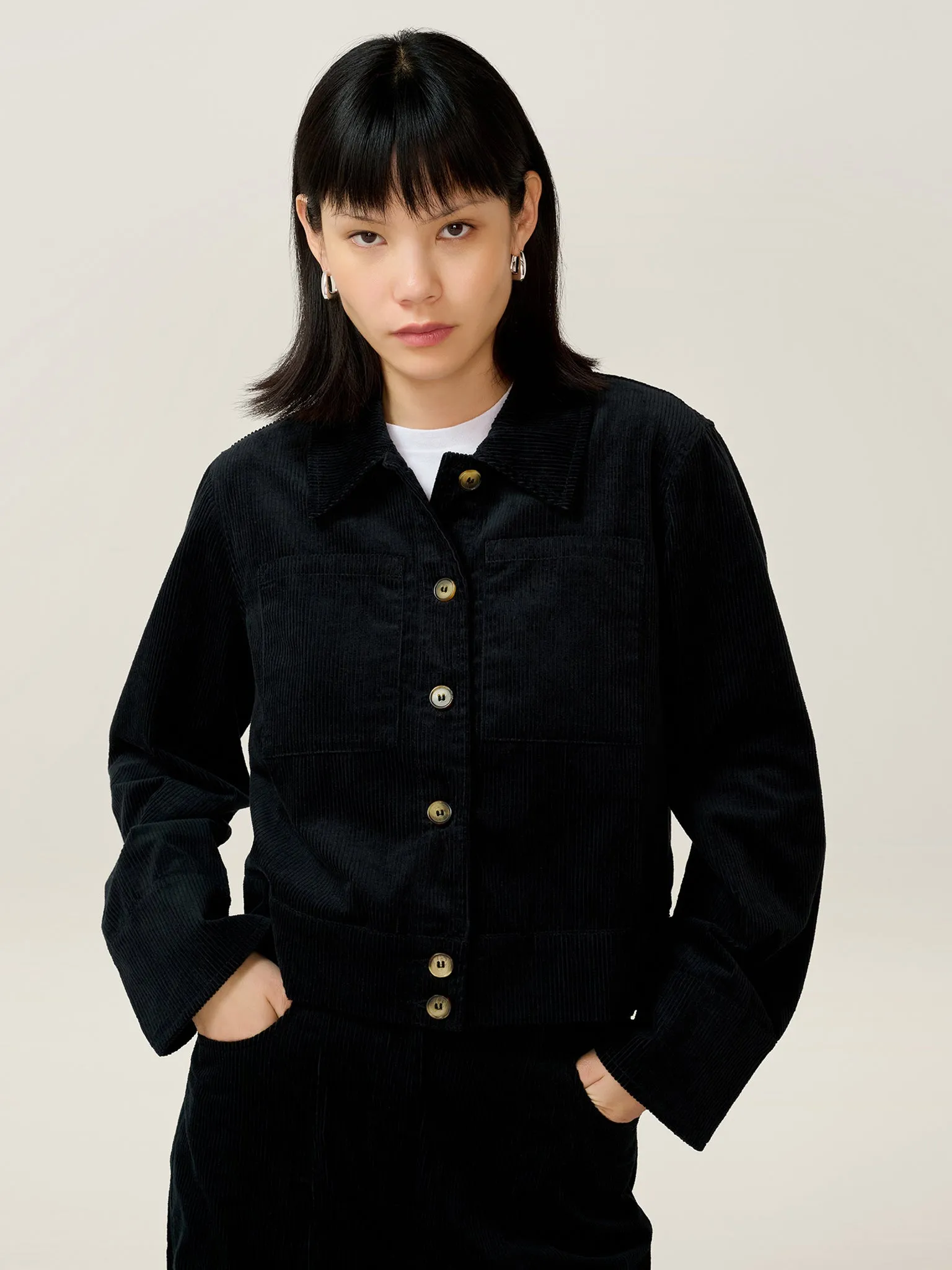 Millie Cord Jacket in Black sold by Omnes product image thumbnail 5
