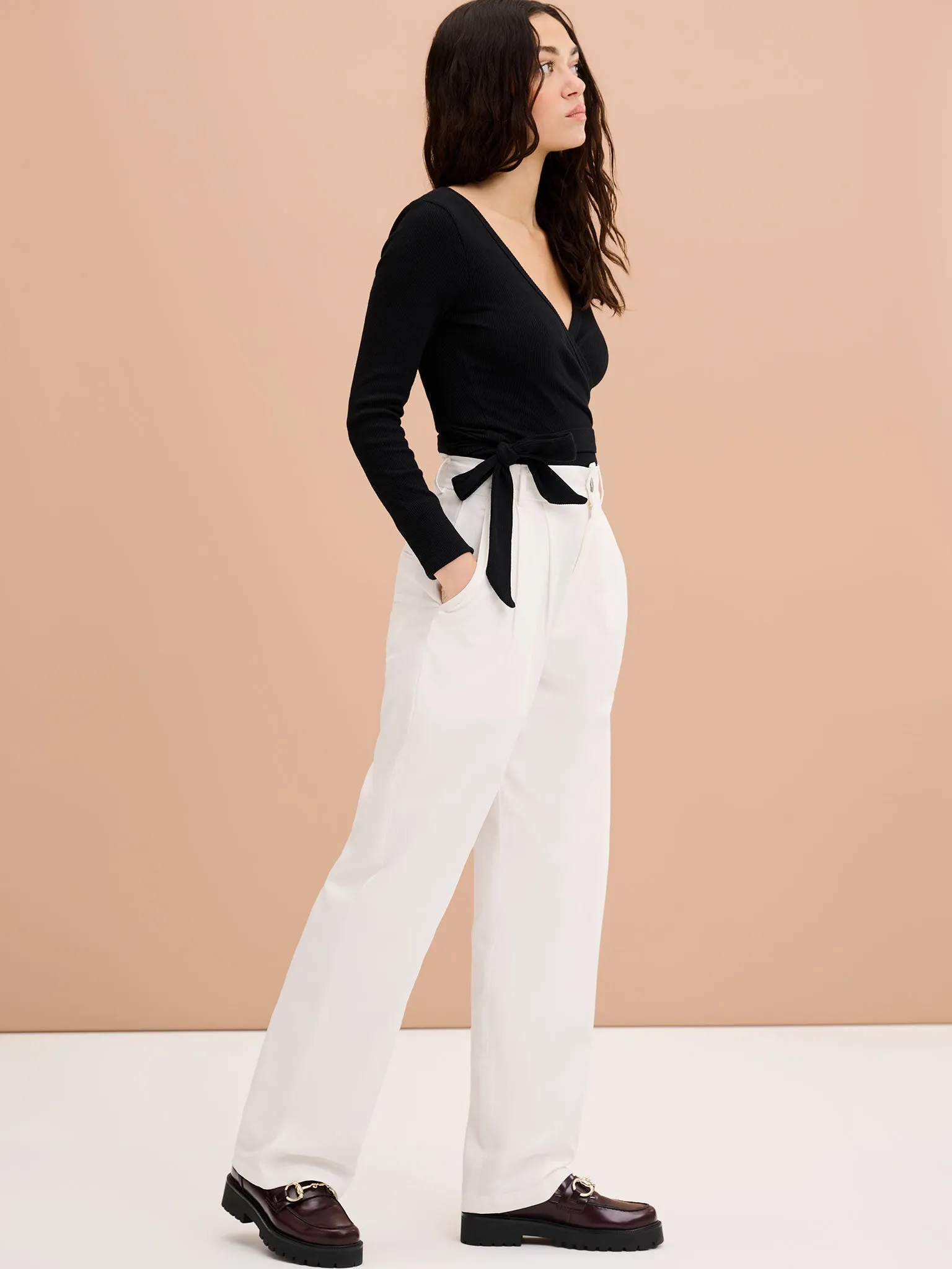 Napeta Ballet Wrap Top in Black sold by Omnes product image thumbnail 2