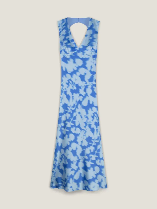 Nova Dress in Blurred Floral Blue sold by Omnes