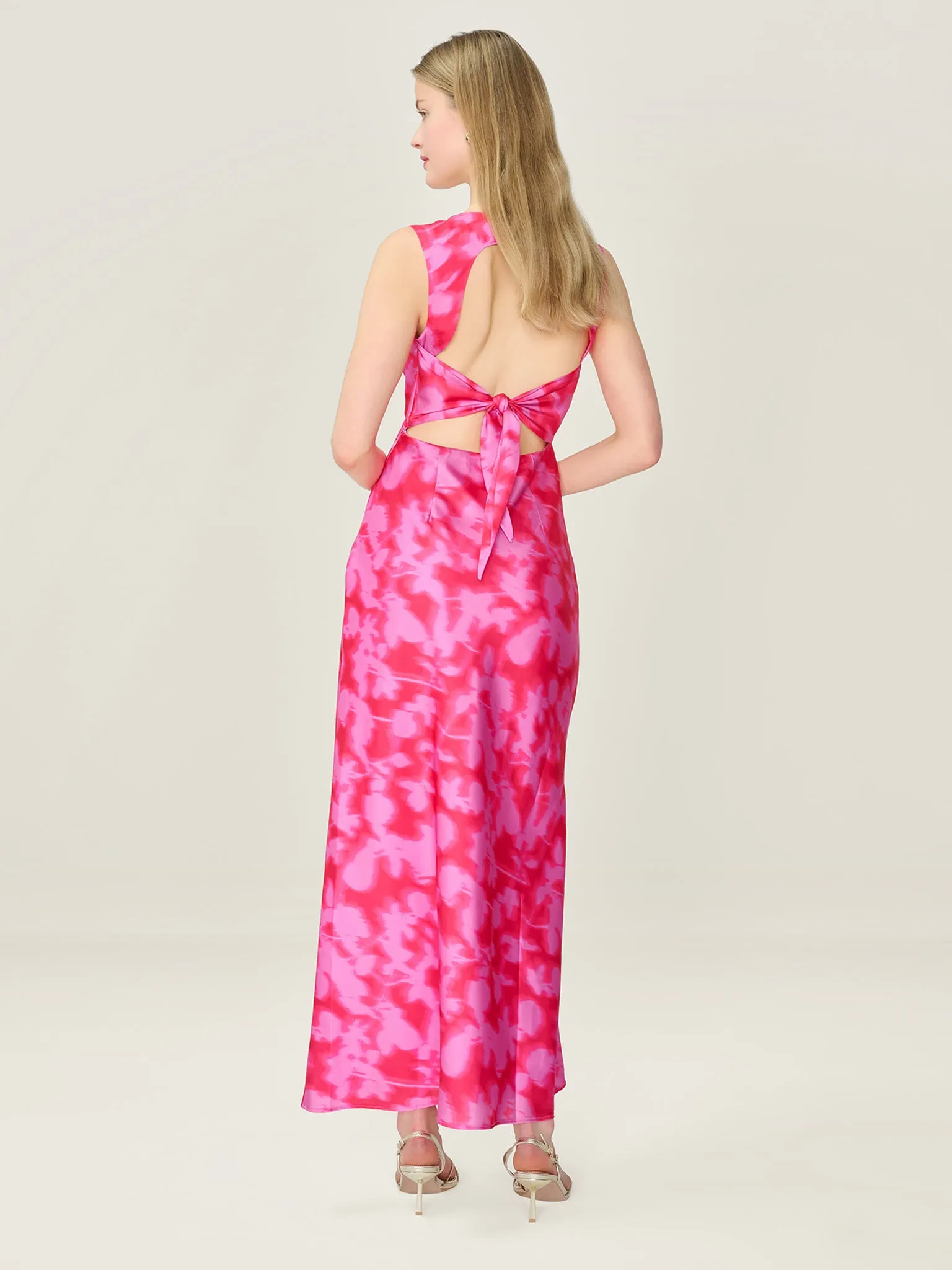 Nova Dress in Blurred Floral Magenta sold by Omnes product image thumbnail 5