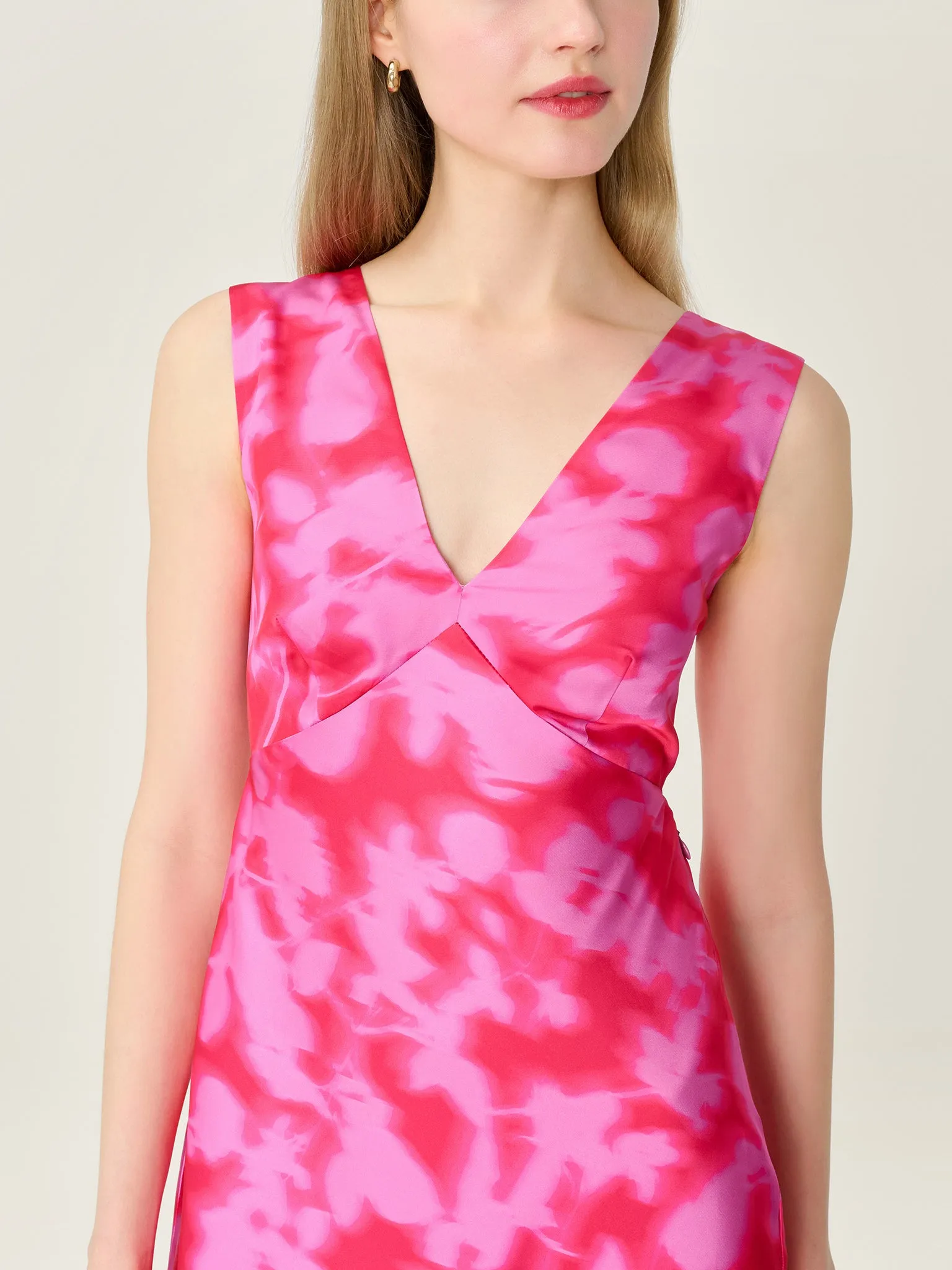 Nova Dress in Blurred Floral Magenta sold by Omnes product image thumbnail 2