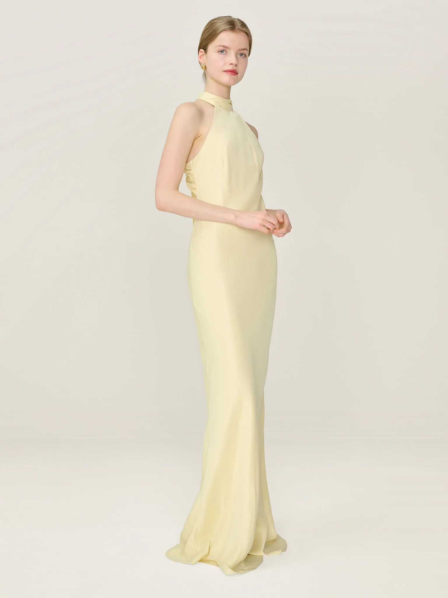 Milos Dress in Double Cream sold by Omnes