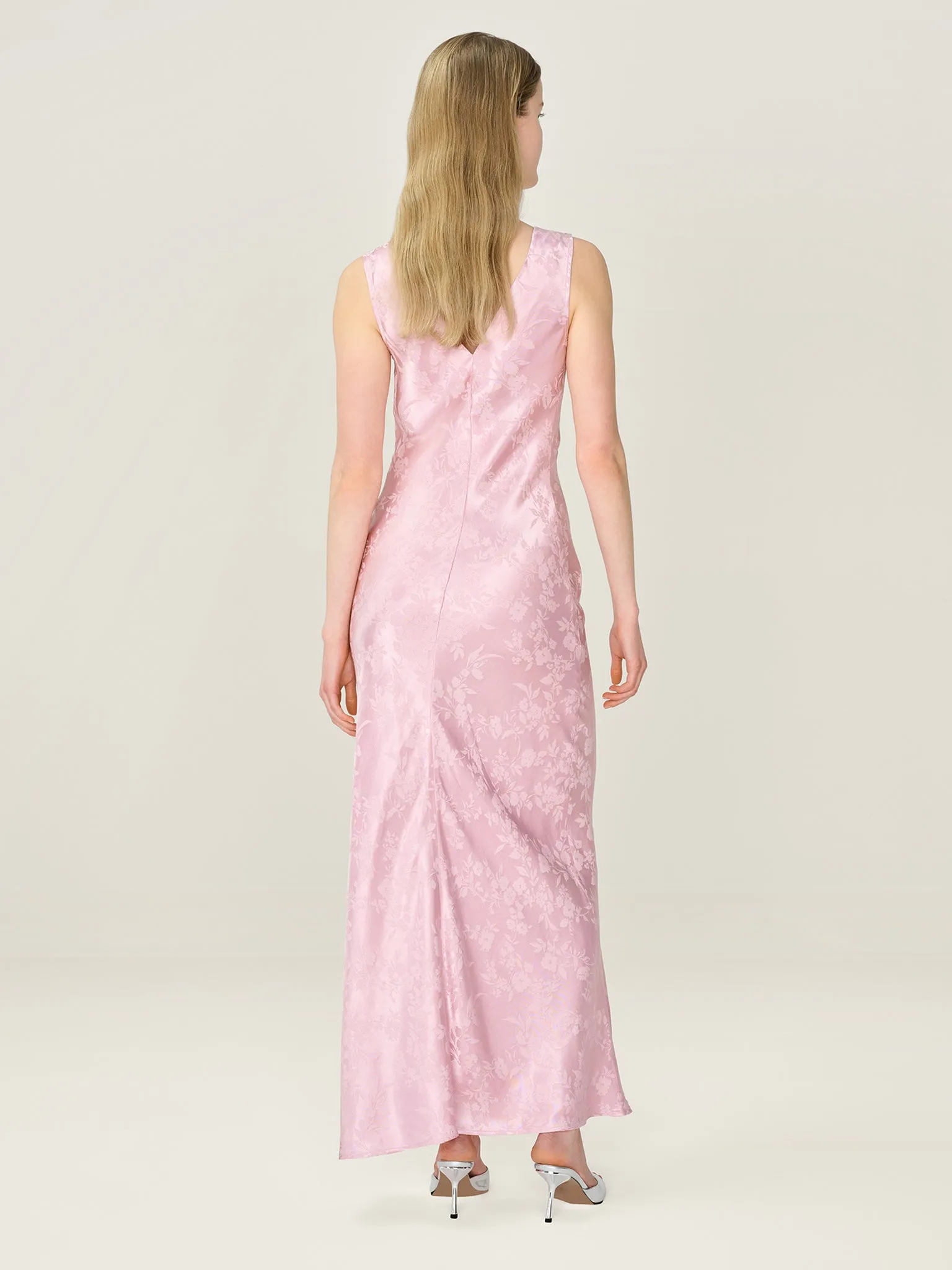 Iris Jacquard Dress in Bleached Mauve sold by Omnes product image thumbnail 4