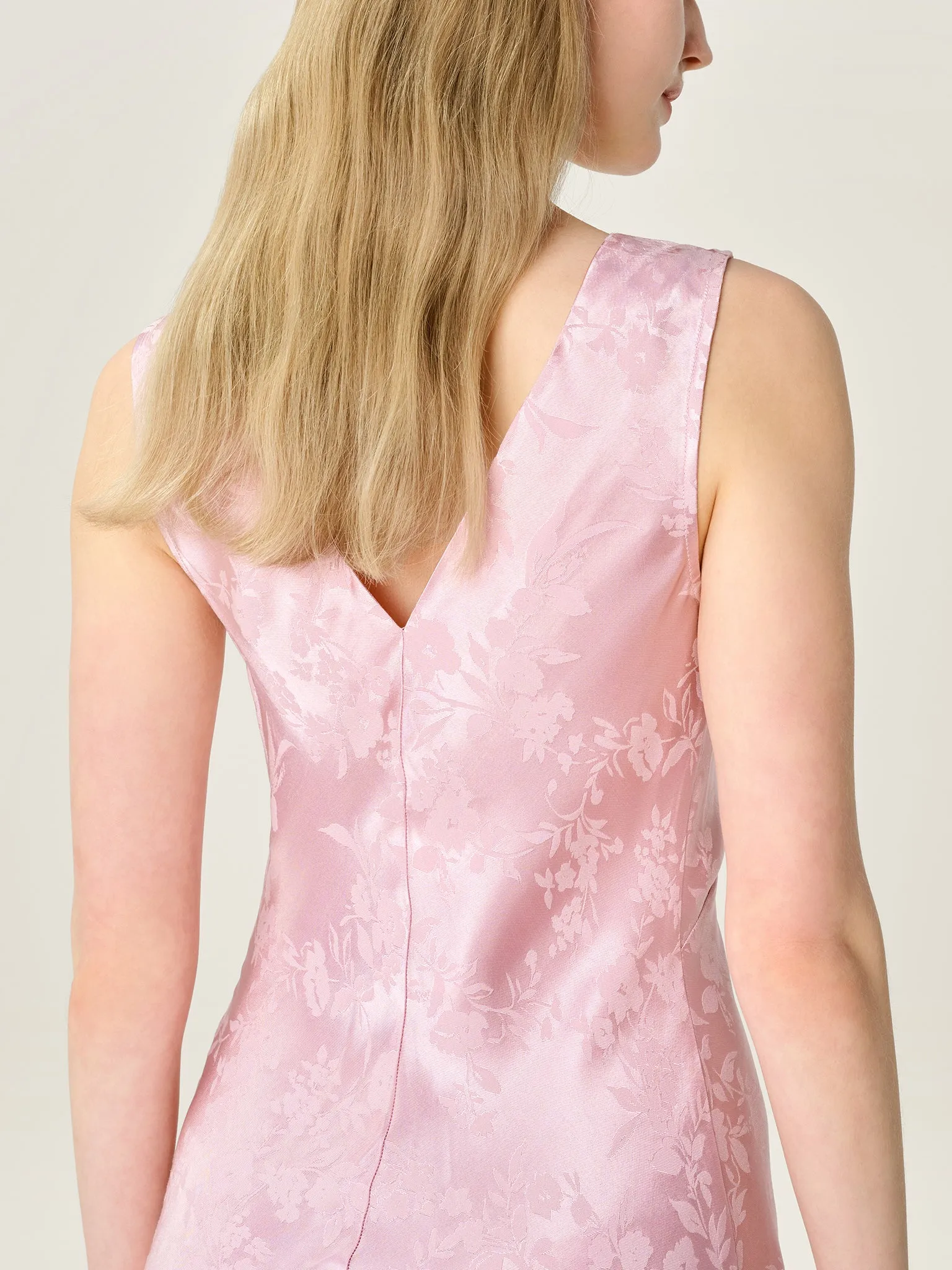 Iris Jacquard Dress in Bleached Mauve sold by Omnes product image thumbnail 5